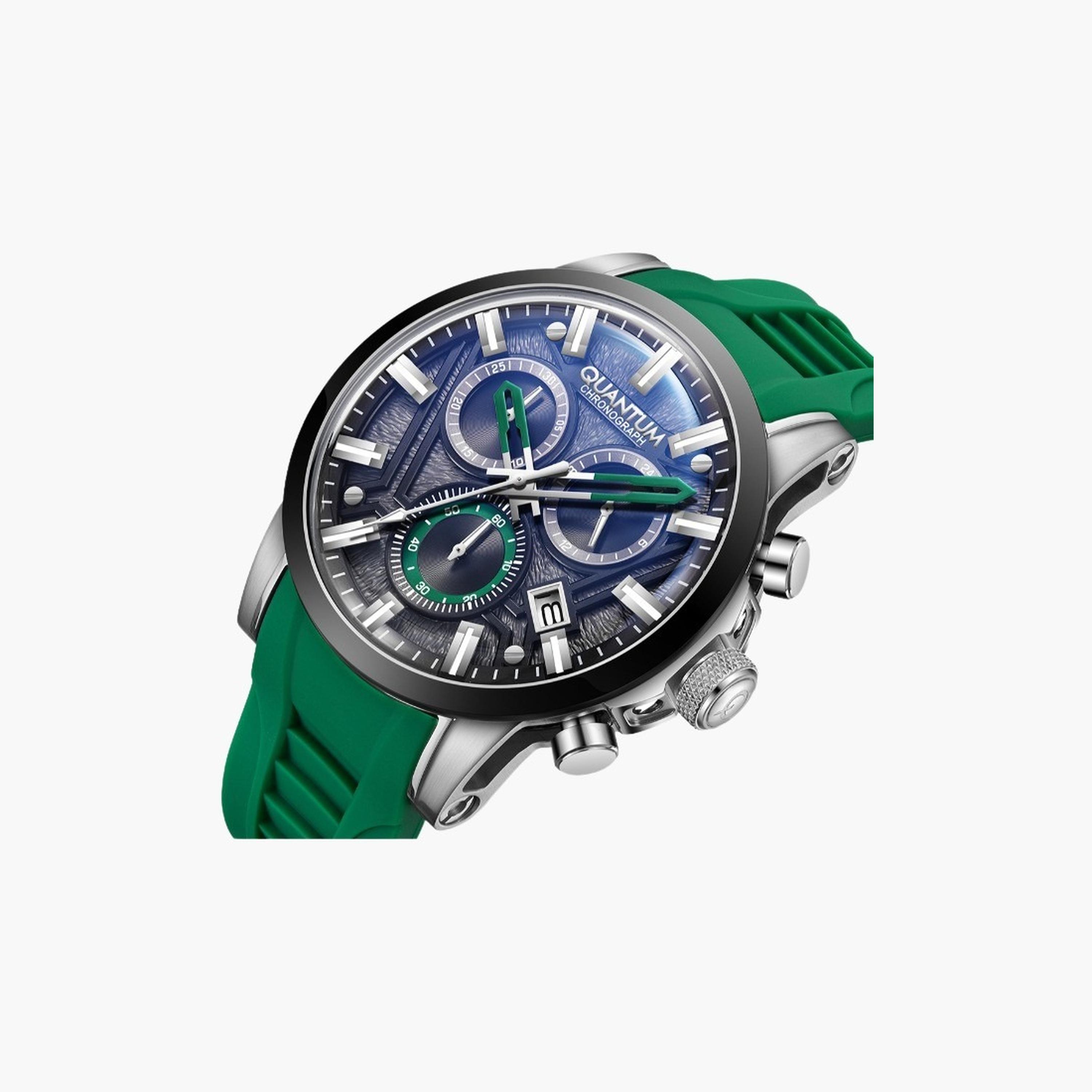 كوانتوم- ساعة رجالية 45 مم كرونوغراف سوار سيليكون لون بندقي-men-watchesandjewellery-watches-image-5