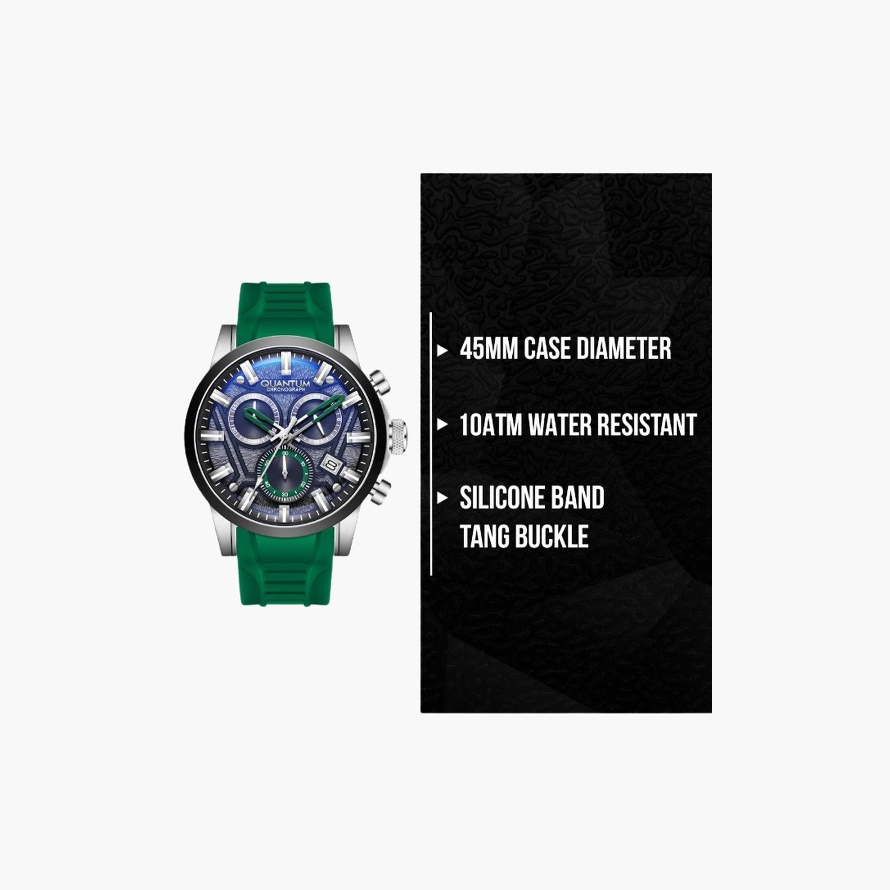 كوانتوم- ساعة رجالية 45 مم كرونوغراف سوار سيليكون لون بندقي-men-watchesandjewellery-watches-image-9