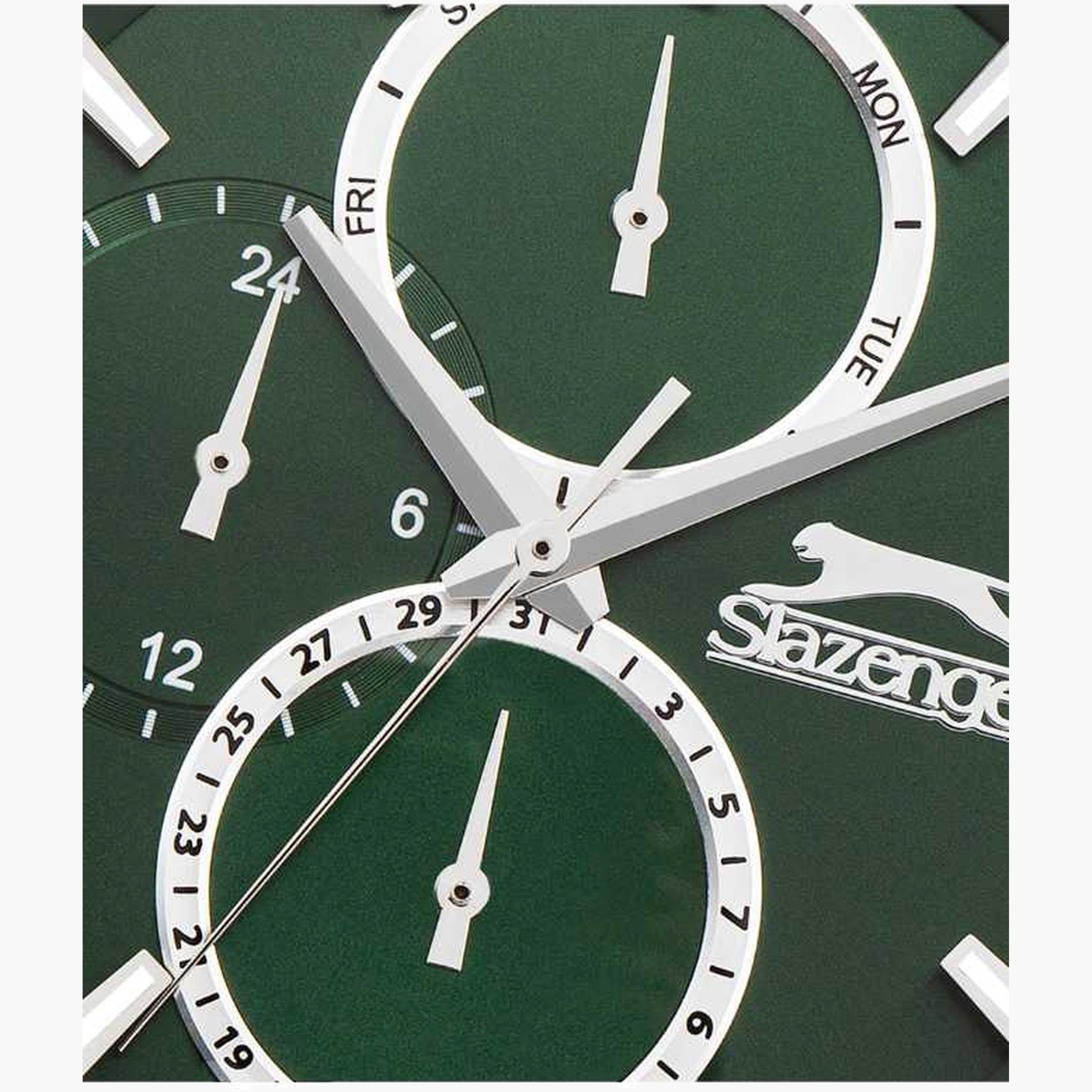سلازنغر- ساعة رجالية 43 مم كرونوغراف سوار معدني لون أخضر-men-watchesandjewellery-watches-image-5