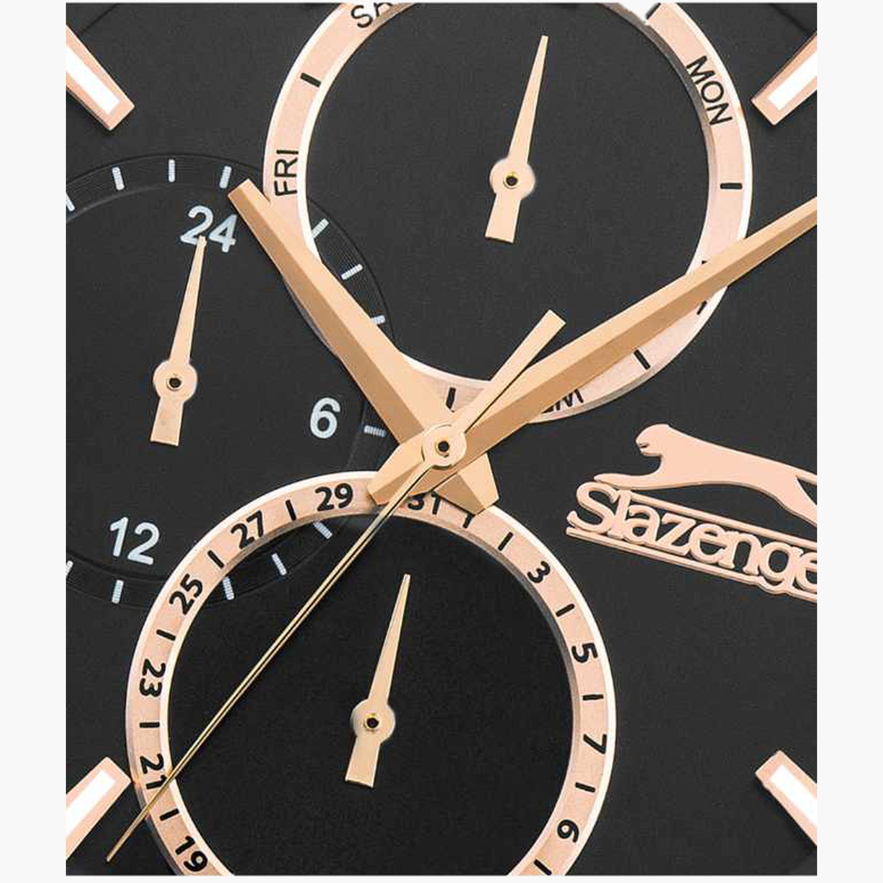 سلازنغر- ساعة رجالية 43 مم كرونوغراف سوار معدني لون أسود-men-watchesandjewellery-watches-image-5
