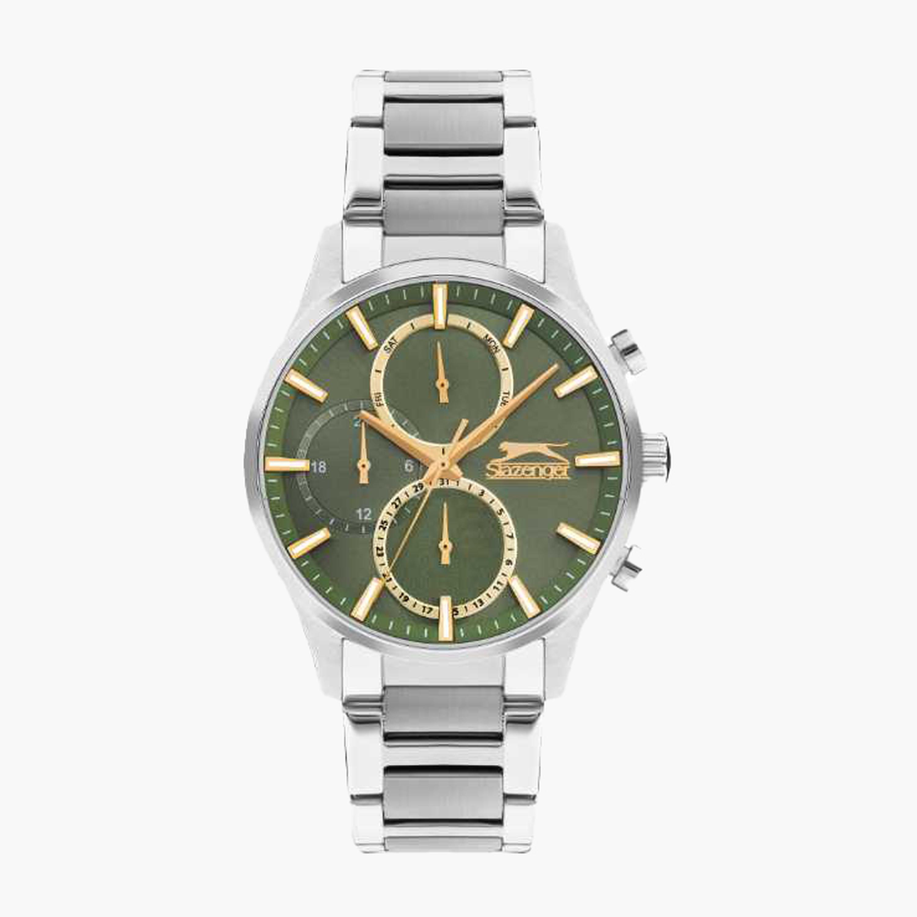 سلازنغر- ساعة رجالية 43 مم كرونوغراف سوار معدني لون رمادي-men-watchesandjewellery-watches-image-1