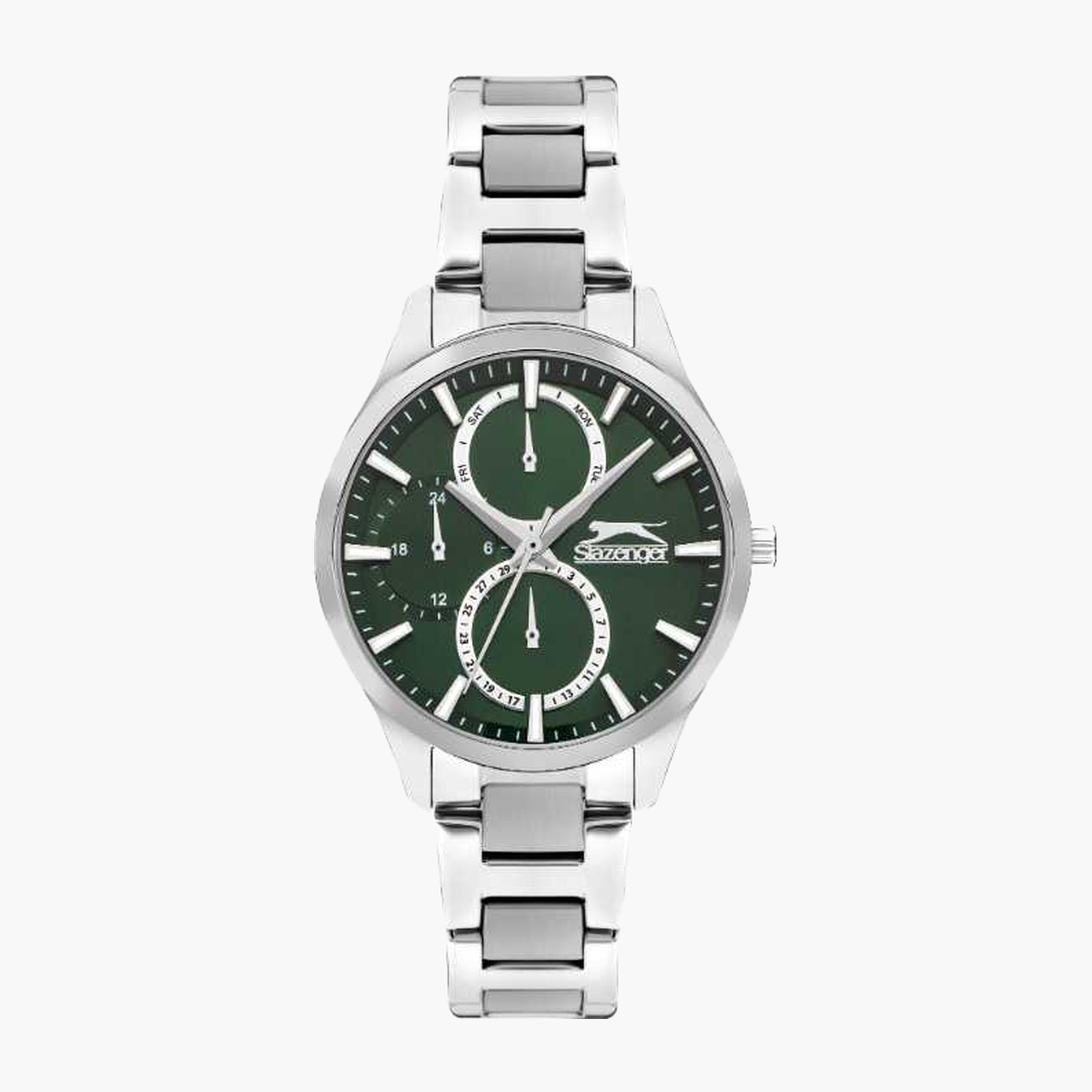 سلازنغر- ساعة نسائية 35 مم كرونوغراف سوار معدني لون أخضر-women-watchesandjewellery-watches-image-1