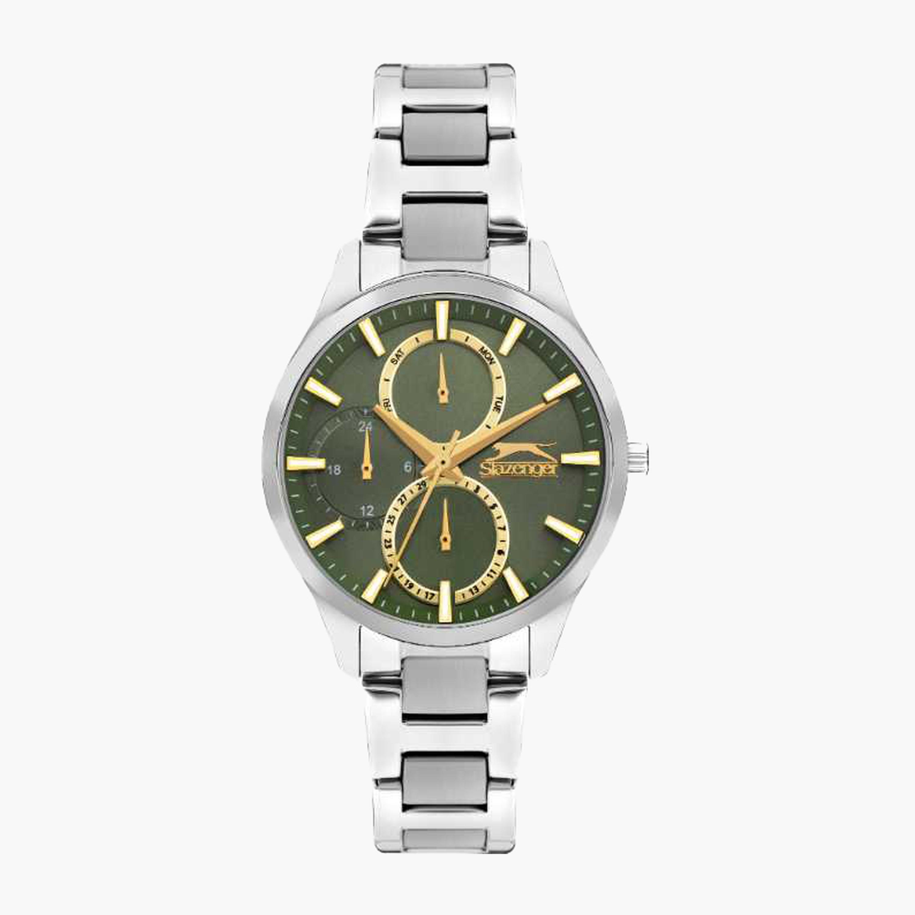 سلازنغر- ساعة نسائية 35 مم كرونوغراف سوار معدني لون رمادي-women-watchesandjewellery-watches-image-1