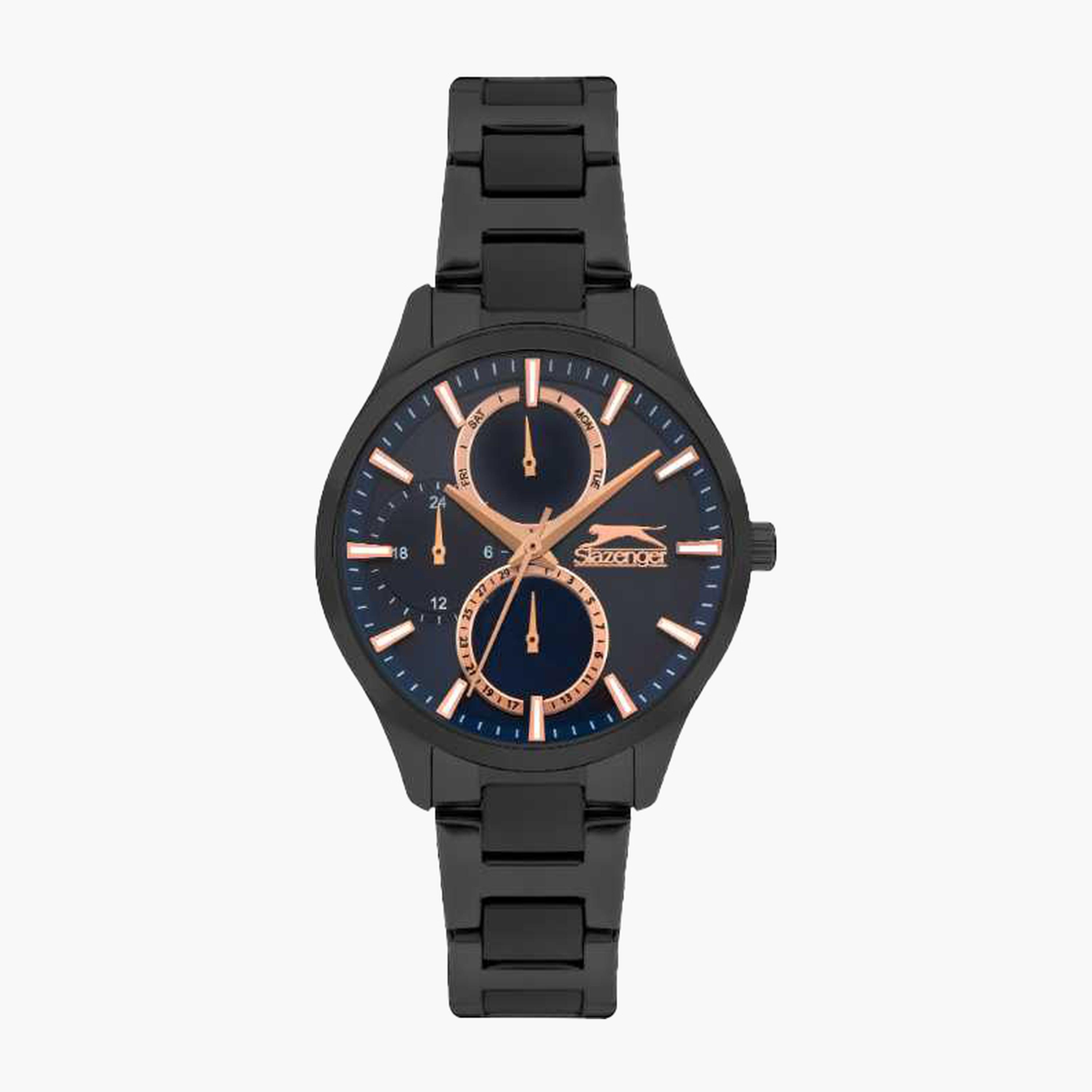 سلازنغر- ساعة نسائية 35 مم كرونوغراف سوار معدني لون أزرق-women-watchesandjewellery-watches-image-1