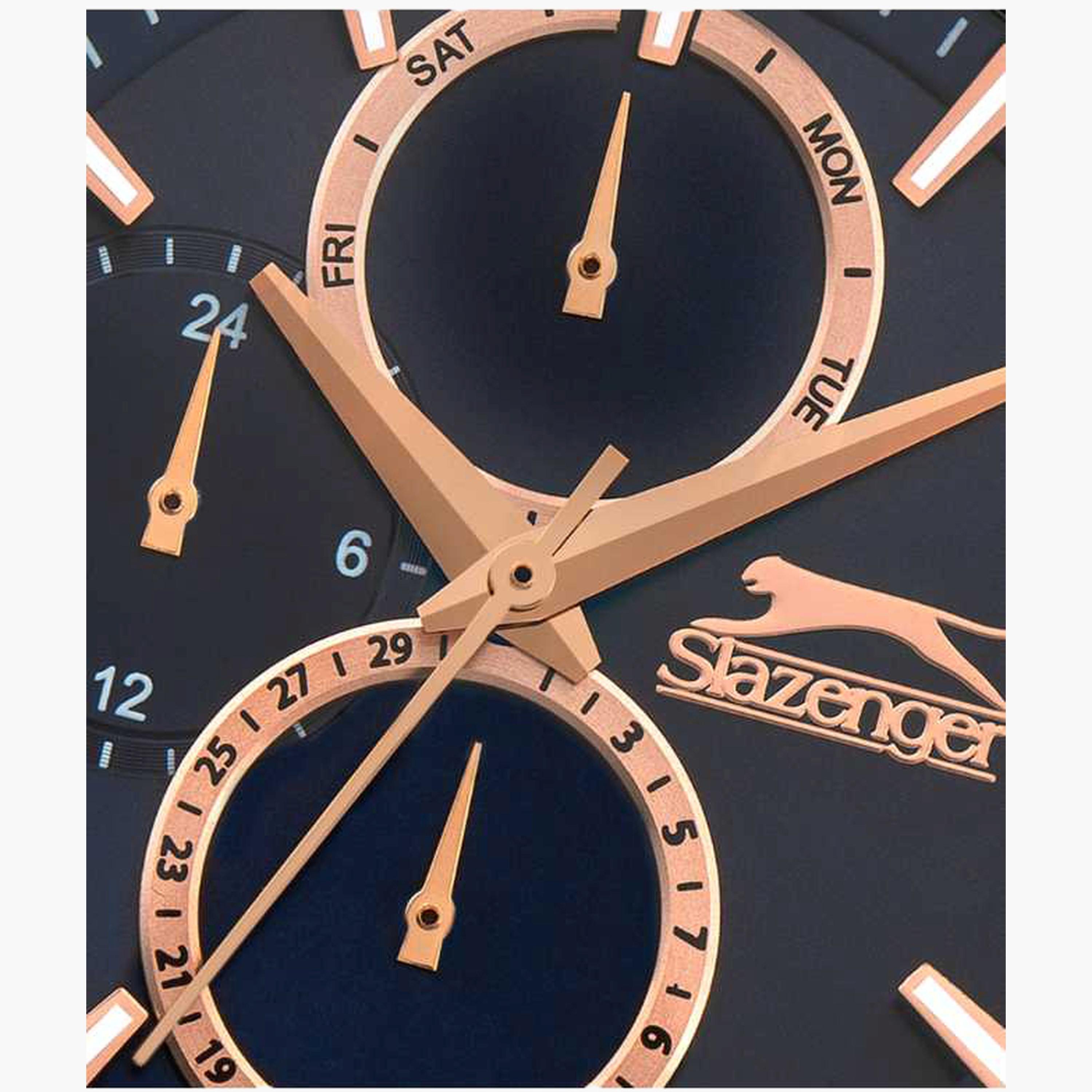 سلازنغر- ساعة نسائية 35 مم كرونوغراف سوار معدني لون أزرق-women-watchesandjewellery-watches-image-5