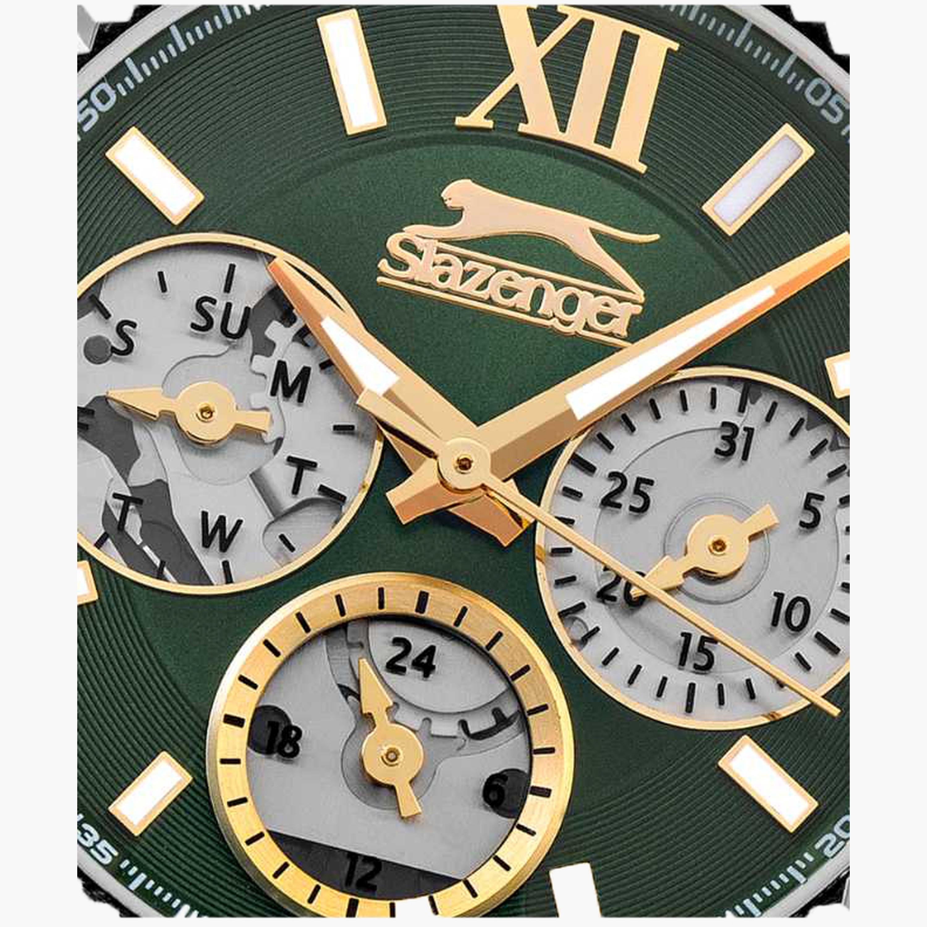 سلازنغر- ساعة نسائية 34 مم كرونوغراف سوار معدني لون أخضر-women-watchesandjewellery-watches-image-5