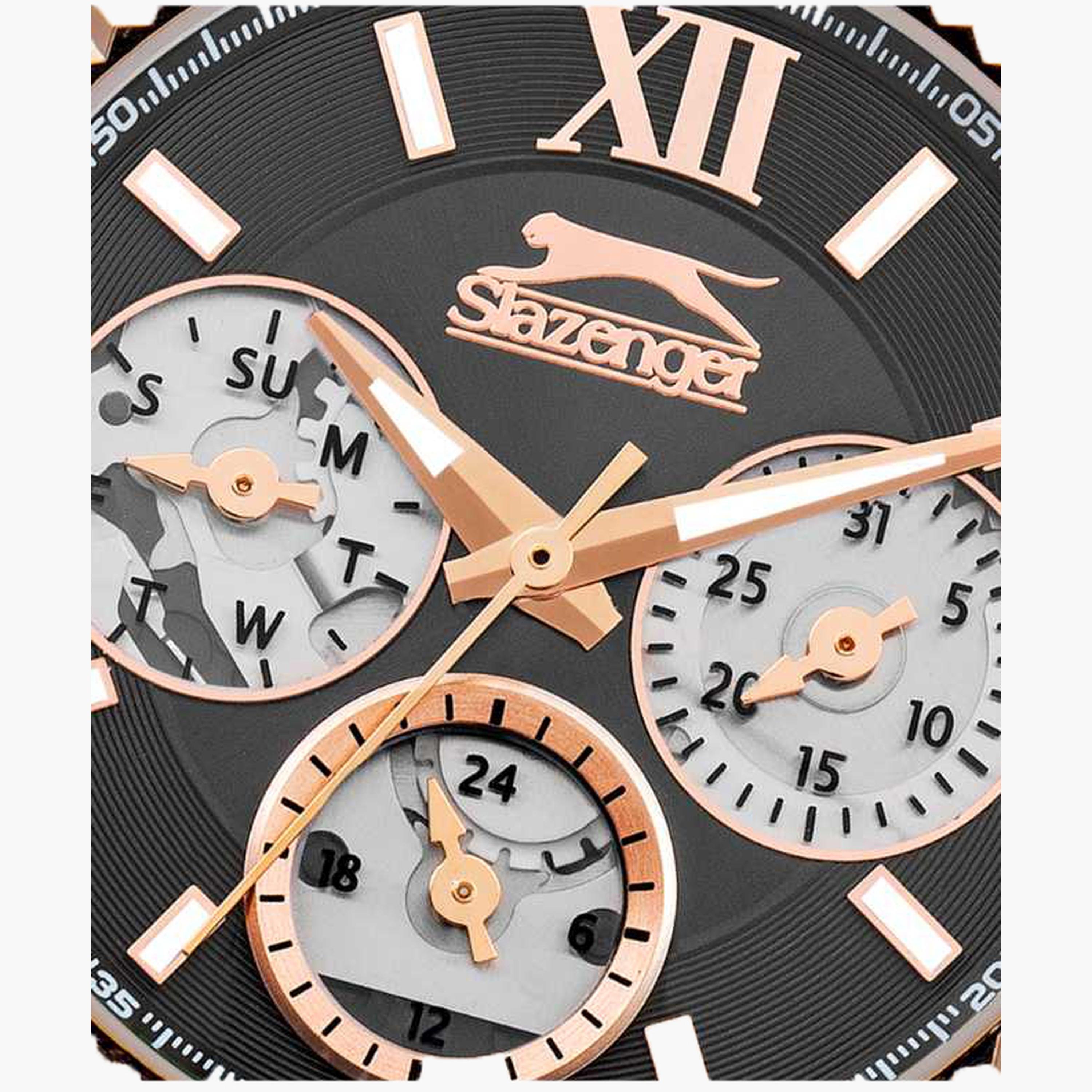 سلازنغر- ساعة نسائية 34 مم كرونوغراف سوار معدني لون رمادي-women-watchesandjewellery-watches-image-5