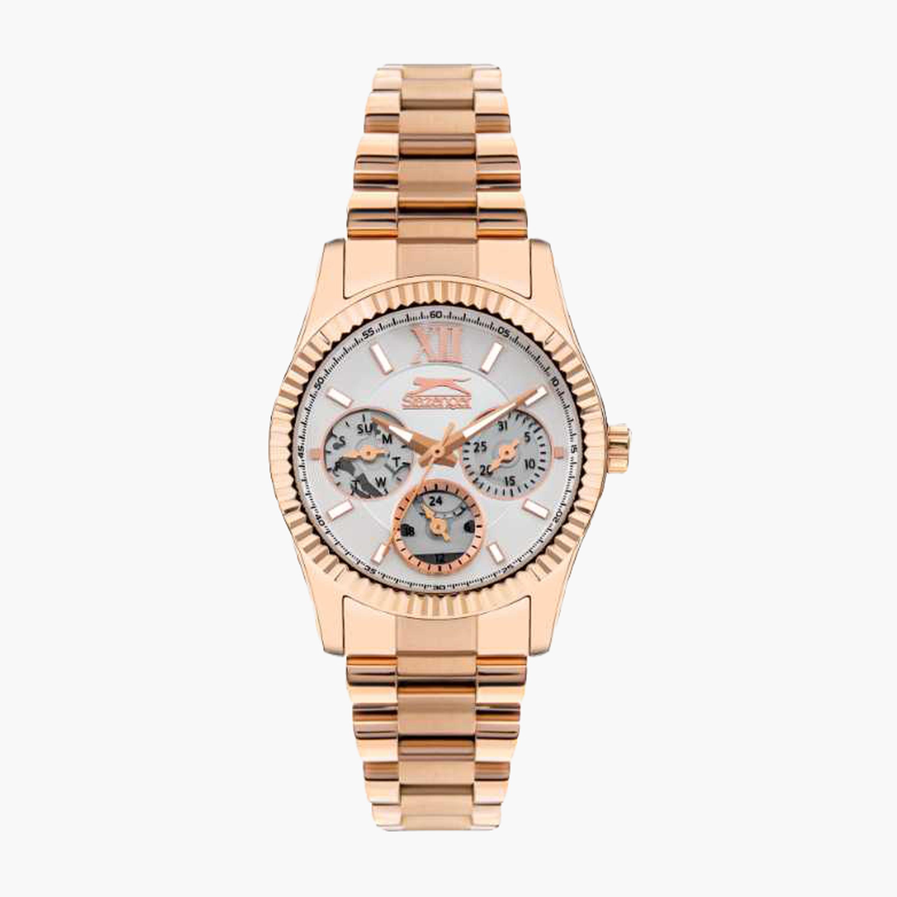 Slazenger Women's 34MM Pink Chronograph Metal Strap Watch | SL.9.2317.4.05-women-watchesandjewellery-watches-image-1