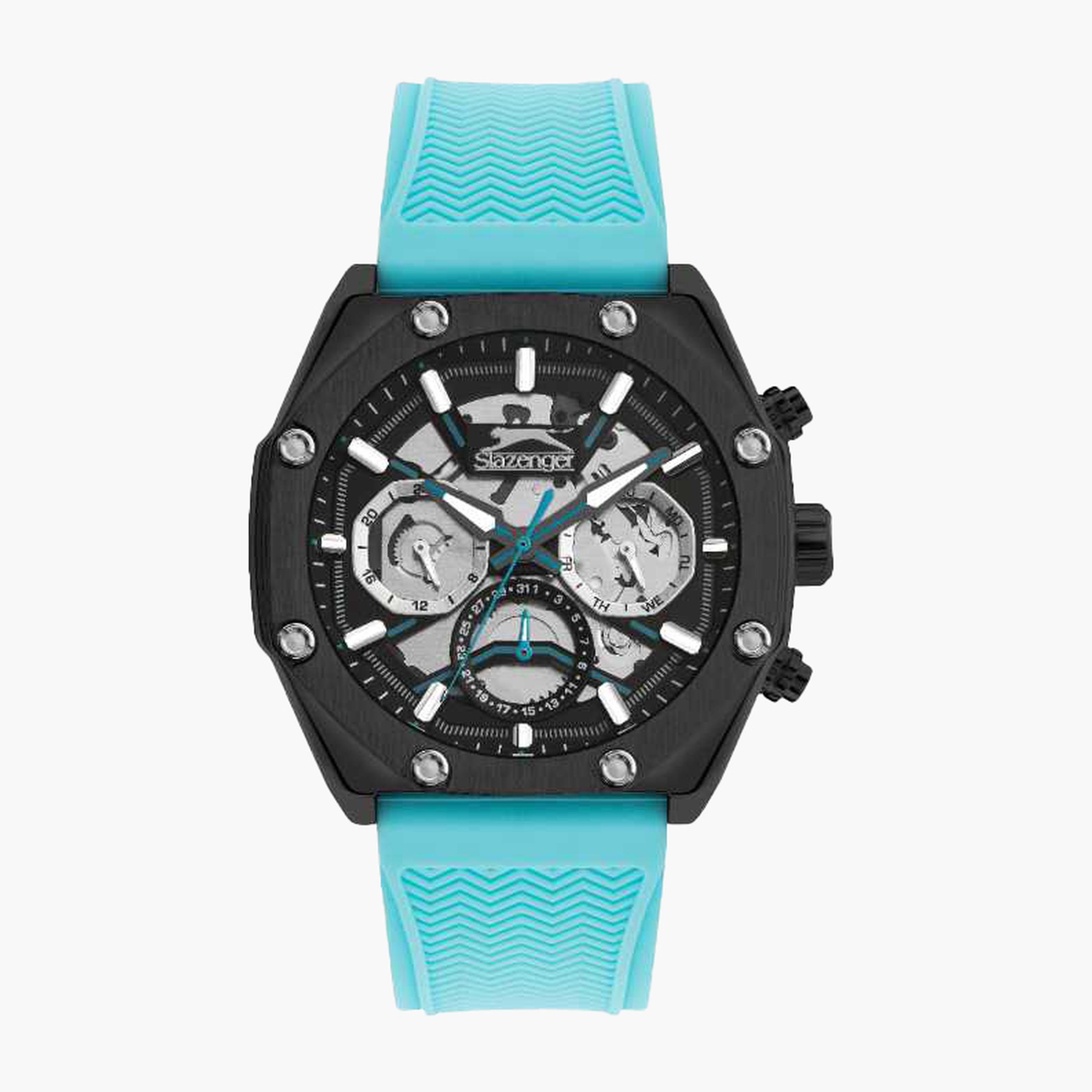 سلازنغر- ساعة رجالية 45 مم كرونوغراف سوار سيليكون لون أسود-men-watchesandjewellery-watches-image-1