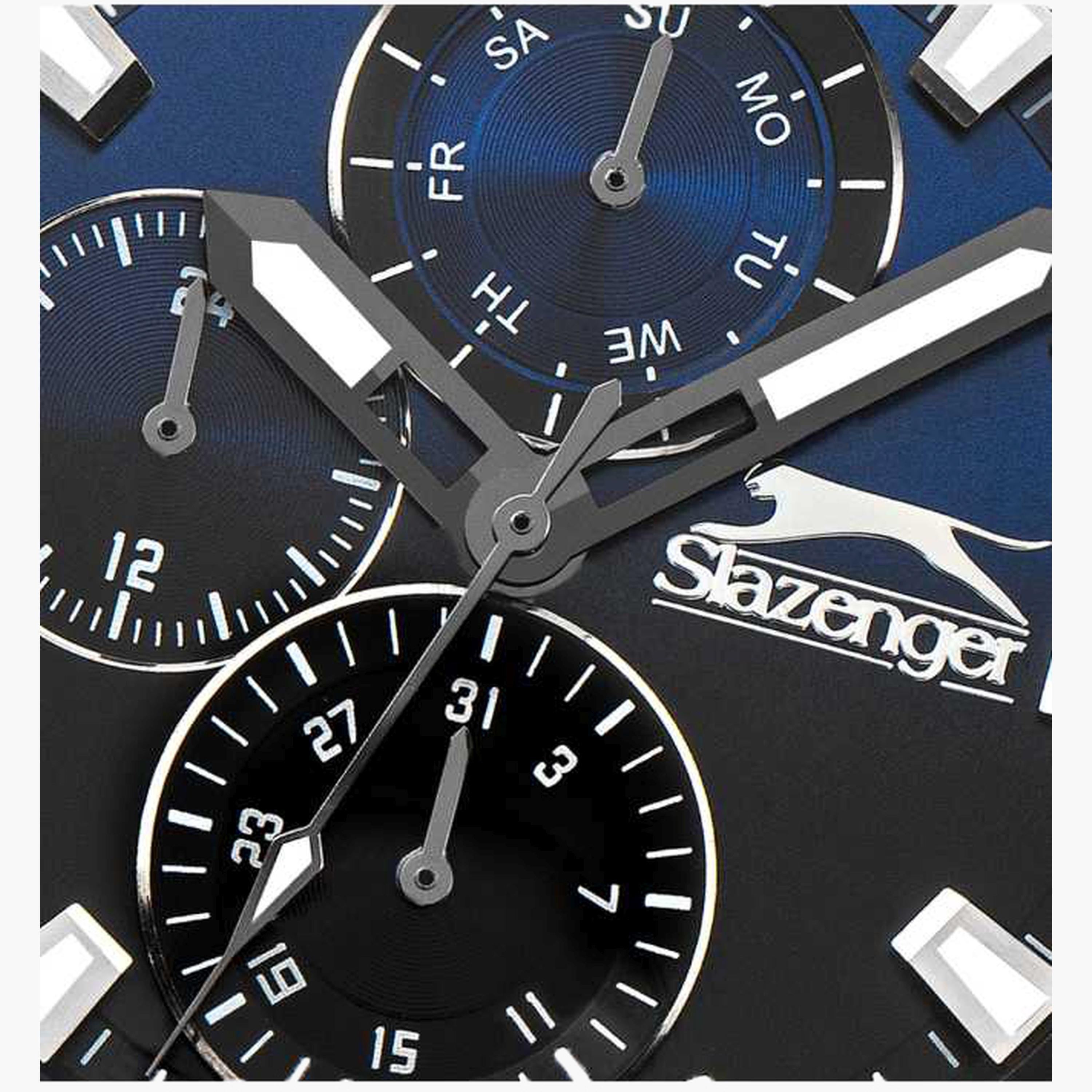 سلازنغر- ساعة رجالية 44 مم كرونوغراف سوار جلدي لون أزرق-men-watchesandjewellery-watches-image-5