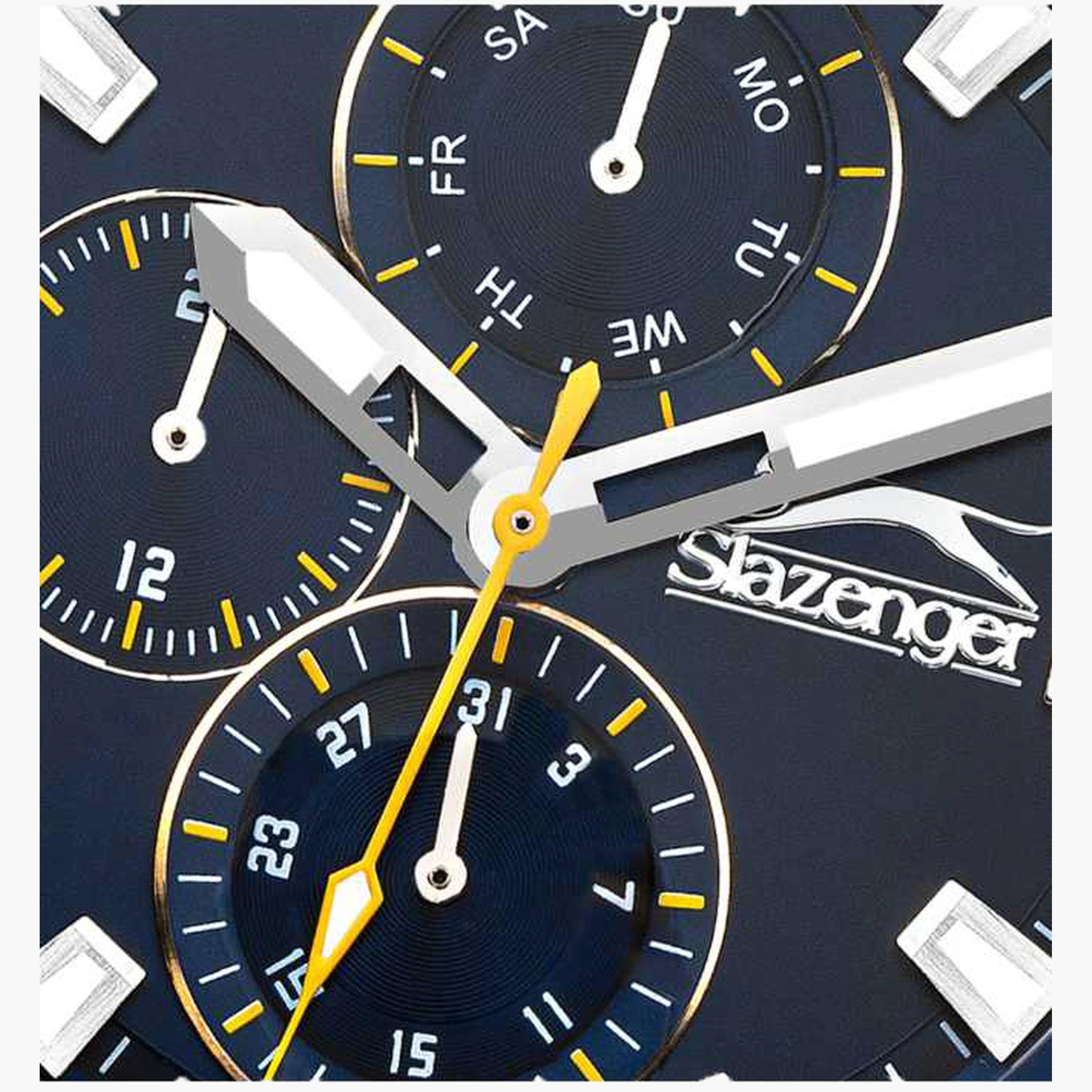 سلازنغر- ساعة رجالية 44 مم كرونوغراف سوار جلدي لون أزرق-men-watchesandjewellery-watches-image-5