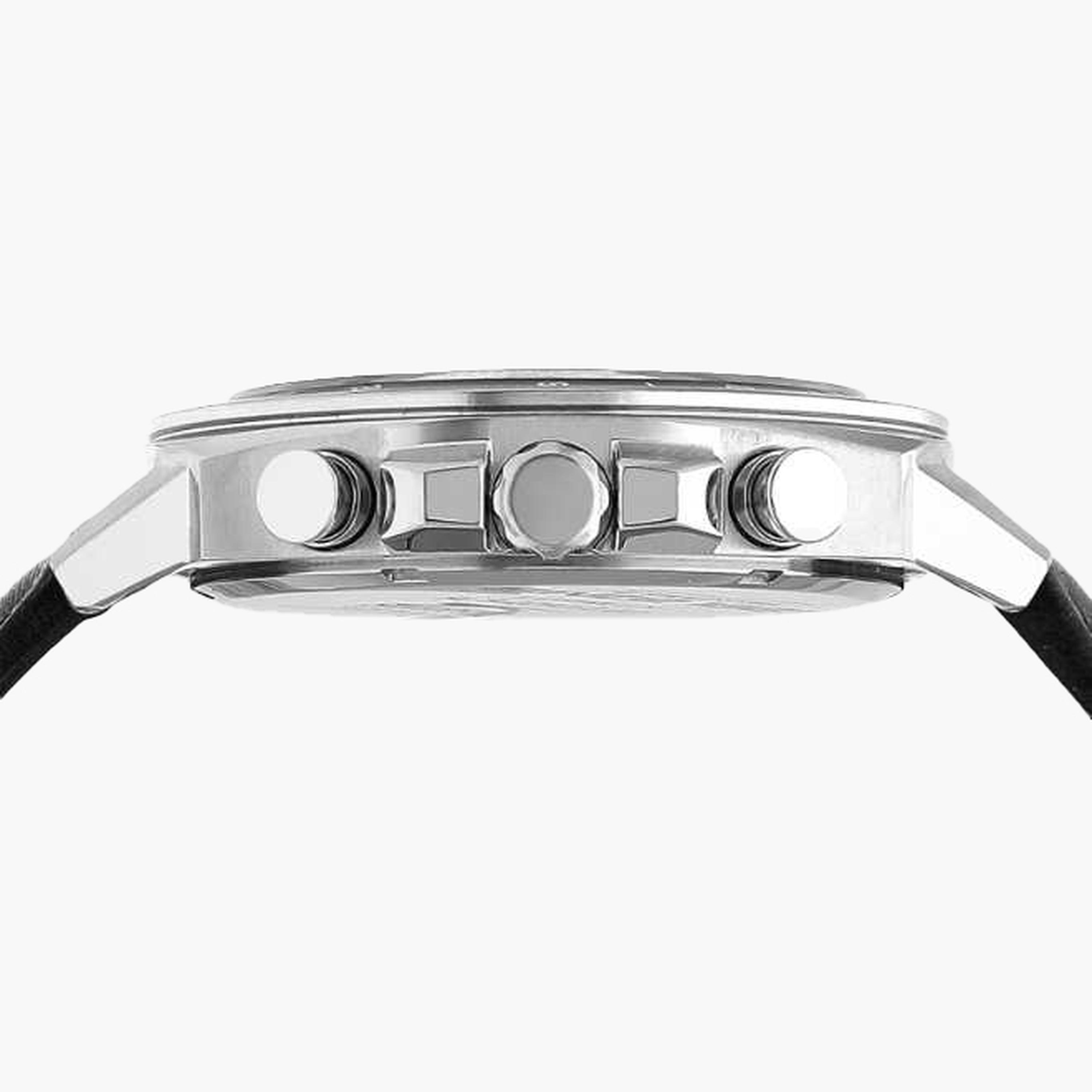 سلازنغر- ساعة رجالية 44 مم كرونوغراف سوار جلدي لون فضي-men-watchesandjewellery-watches-image-4