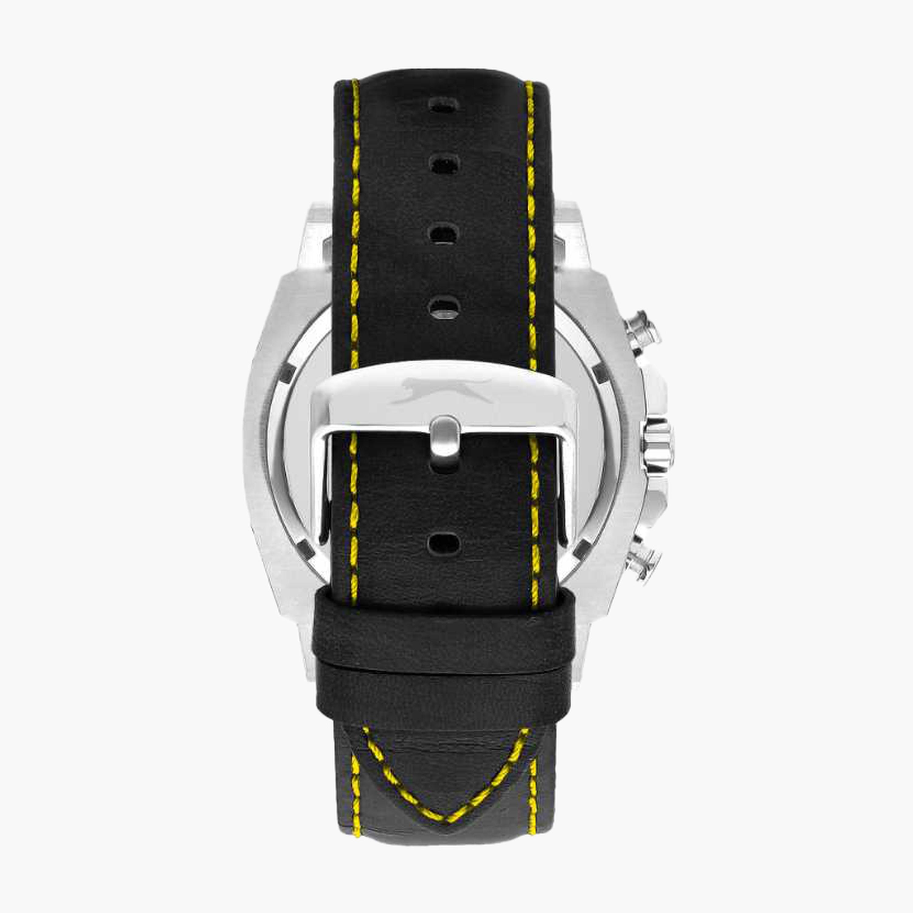 سلازنغر- ساعة رجالية 44 مم كرونوغراف سوار جلدي لون أصفر-men-watchesandjewellery-watches-image-3
