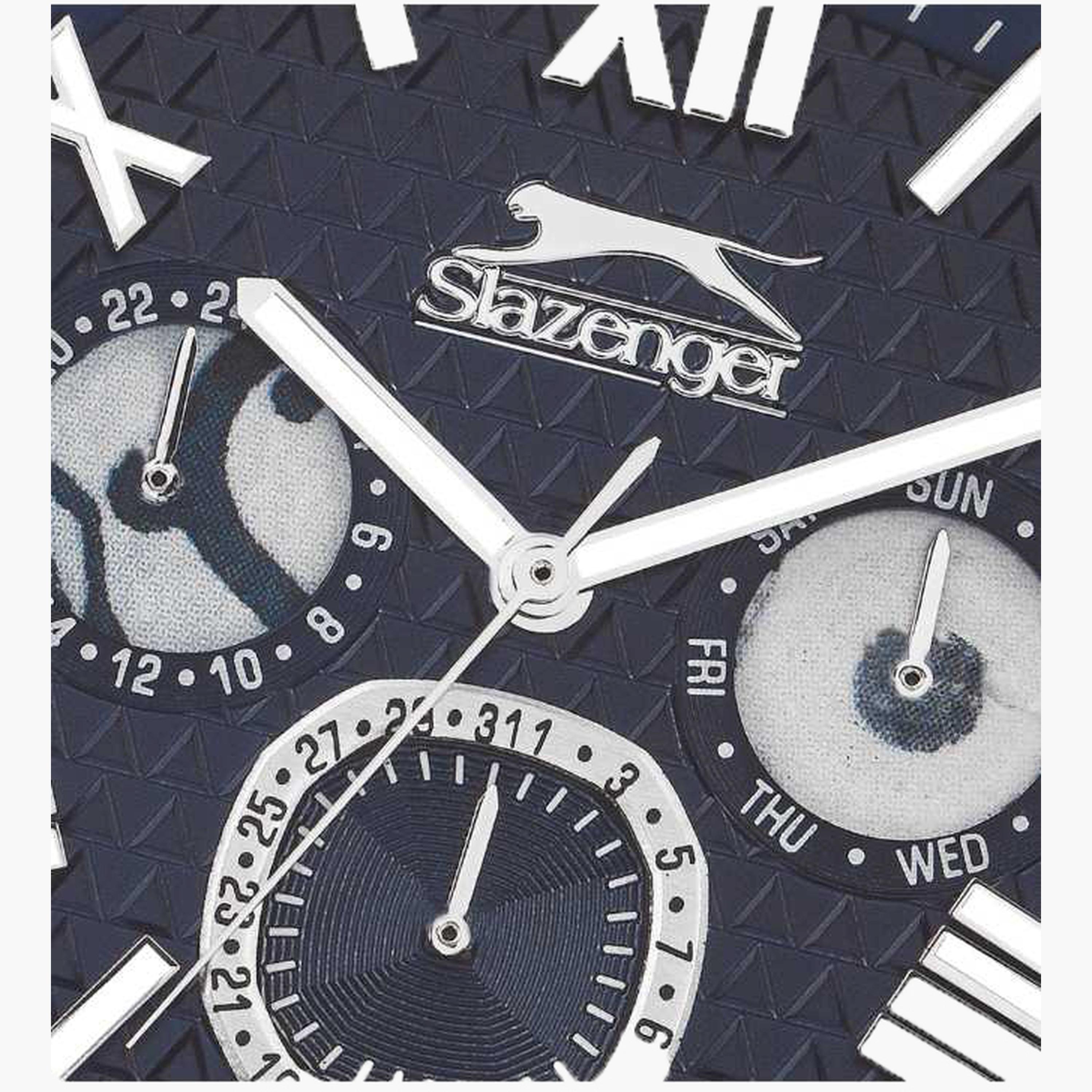 سلازنغر- ساعة رجالية 43 مم كرونوغراف سوار معدني لون أزرق-men-watchesandjewellery-watches-image-5