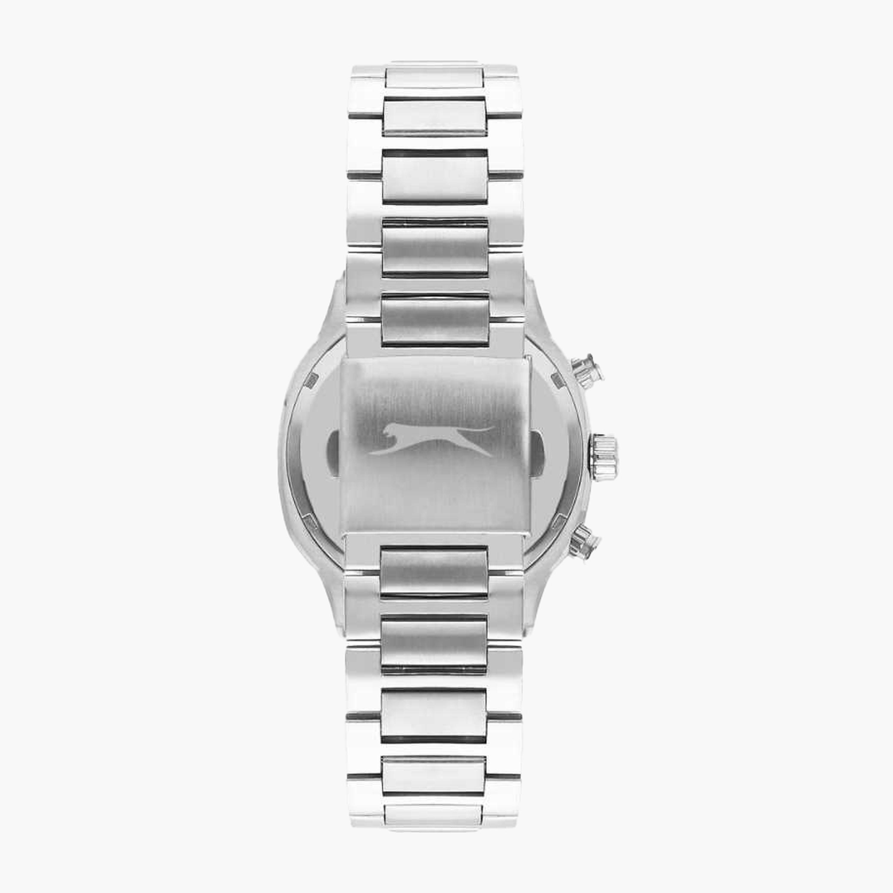سلازنغر- ساعة رجالية 43 مم كرونوغراف سوار معدني لون بندقي-men-watchesandjewellery-watches-image-3