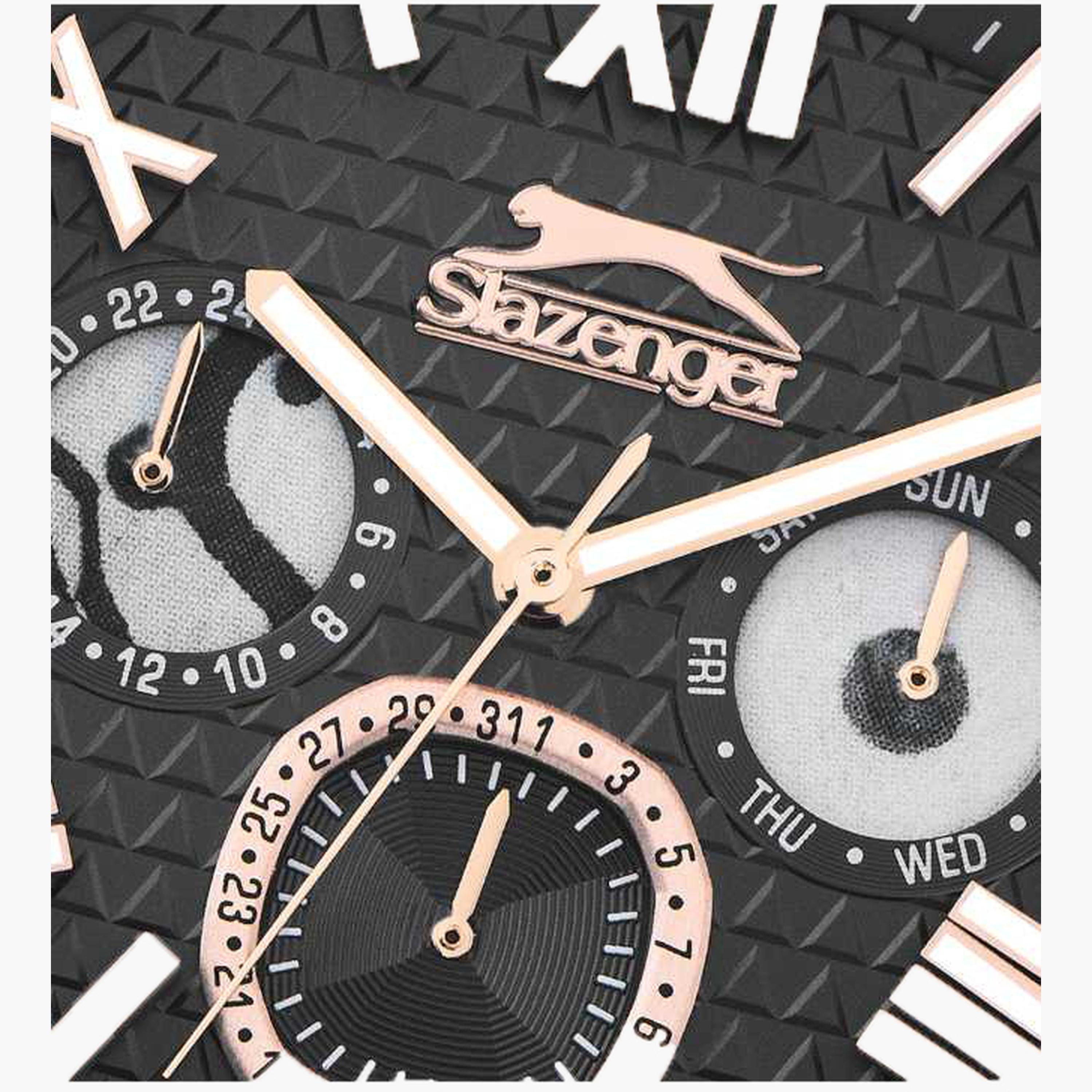 سلازنغر- ساعة رجالية 43 مم كرونوغراف سوار معدني لون بندقي-men-watchesandjewellery-watches-image-5