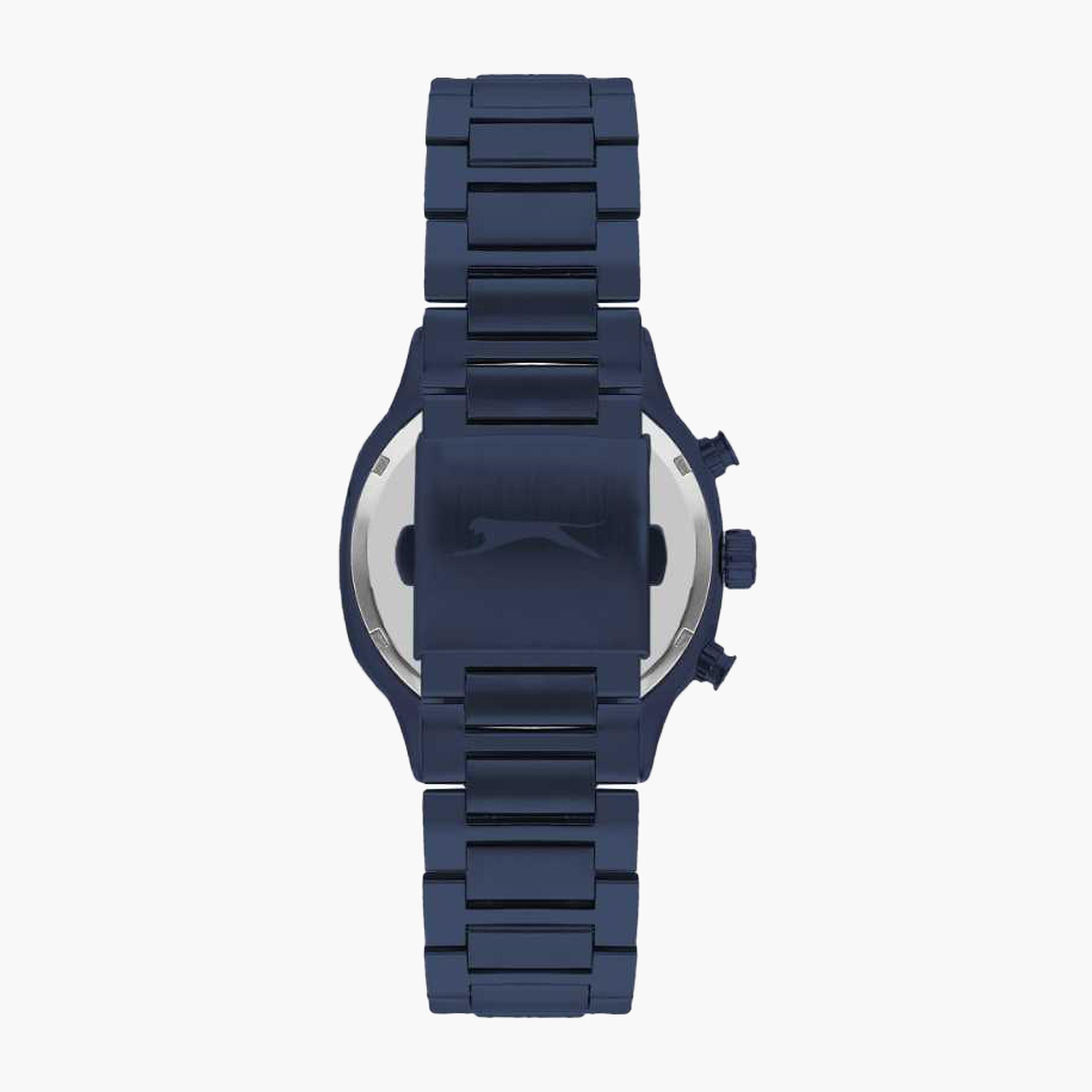 سلازنغر- ساعة رجالية 43 مم كرونوغراف سوار معدني لون أزرق-men-watchesandjewellery-watches-image-3