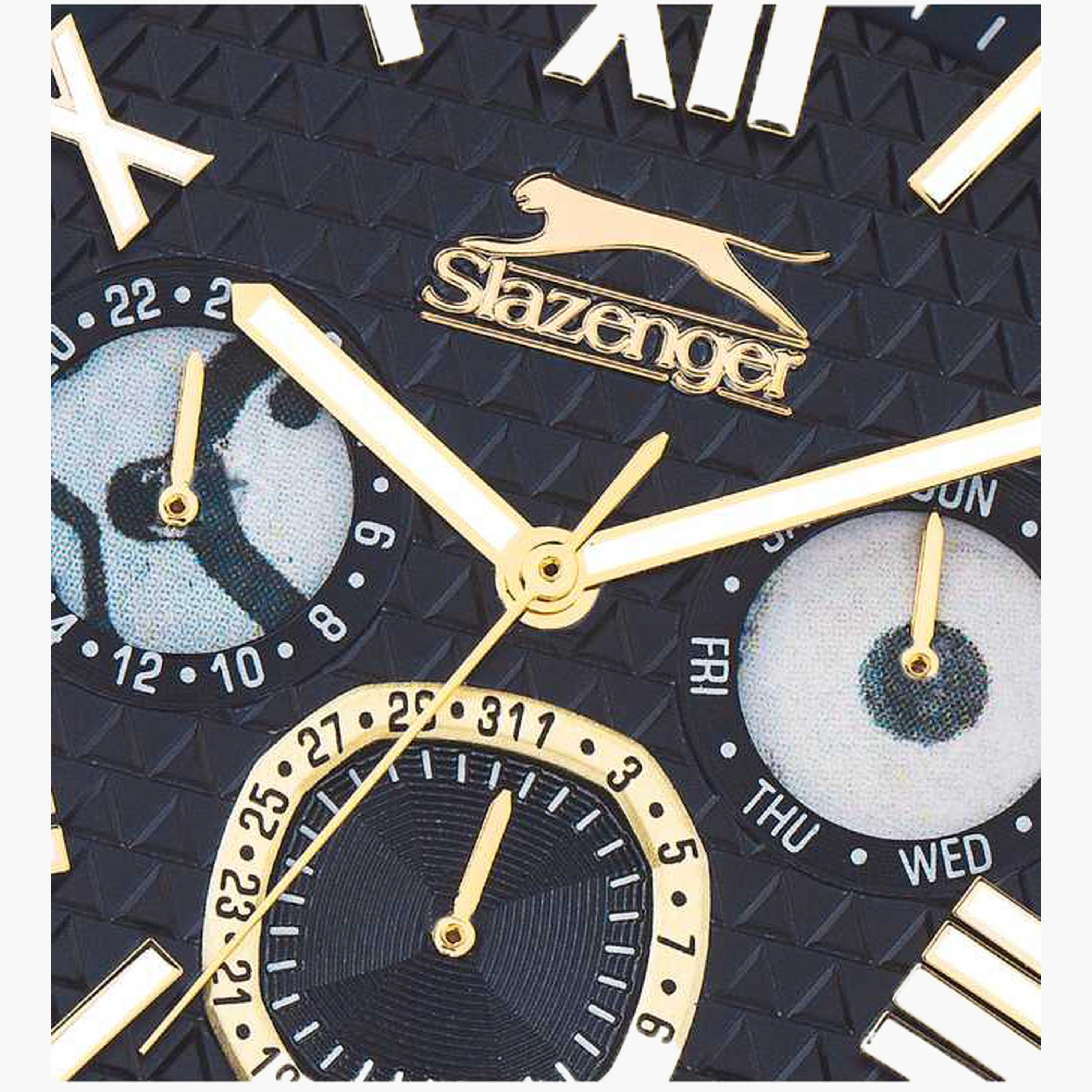سلازنغر- ساعة رجالية 43 مم كرونوغراف سوار معدني لون أزرق-men-watchesandjewellery-watches-image-5