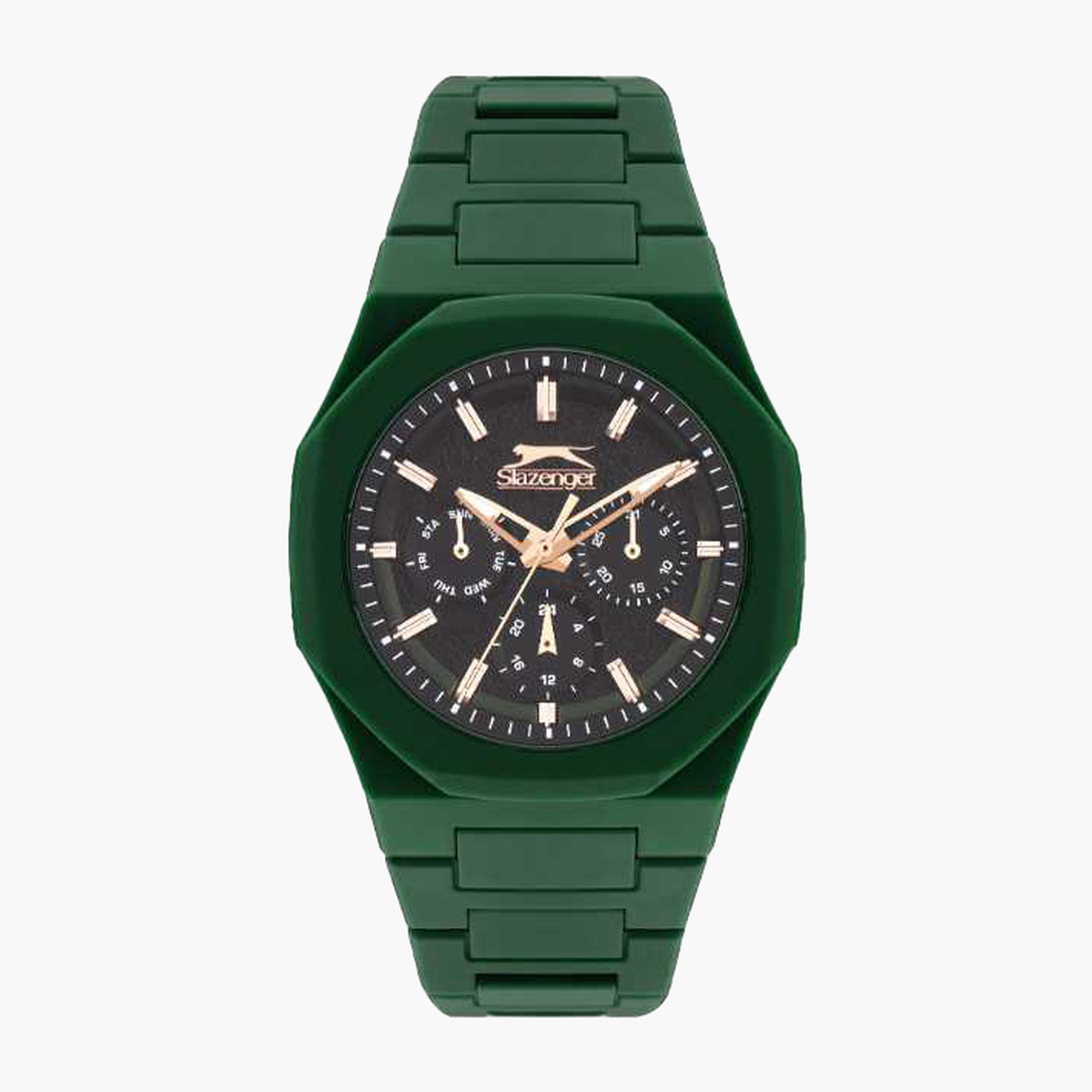 سلازنغر- ساعة رجالية 41 مم كرونوغراف سوار بلاستيكي لون بندقي-men-watchesandjewellery-watches-image-1
