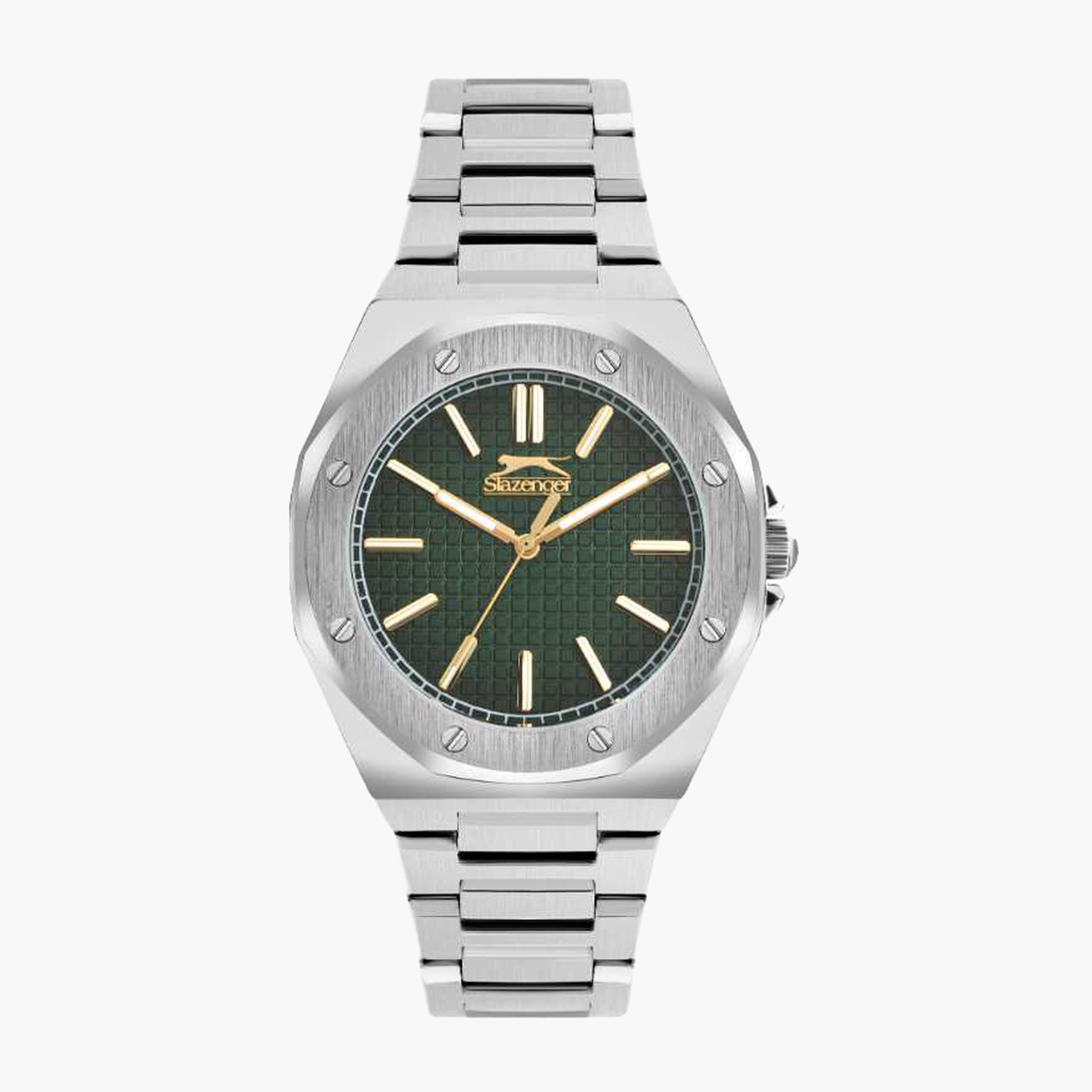 Slazenger Men's 41MM Silver Analog Metal Strap Watch | SL.9.2305.1.02-men-watchesandjewellery-watches-image-1