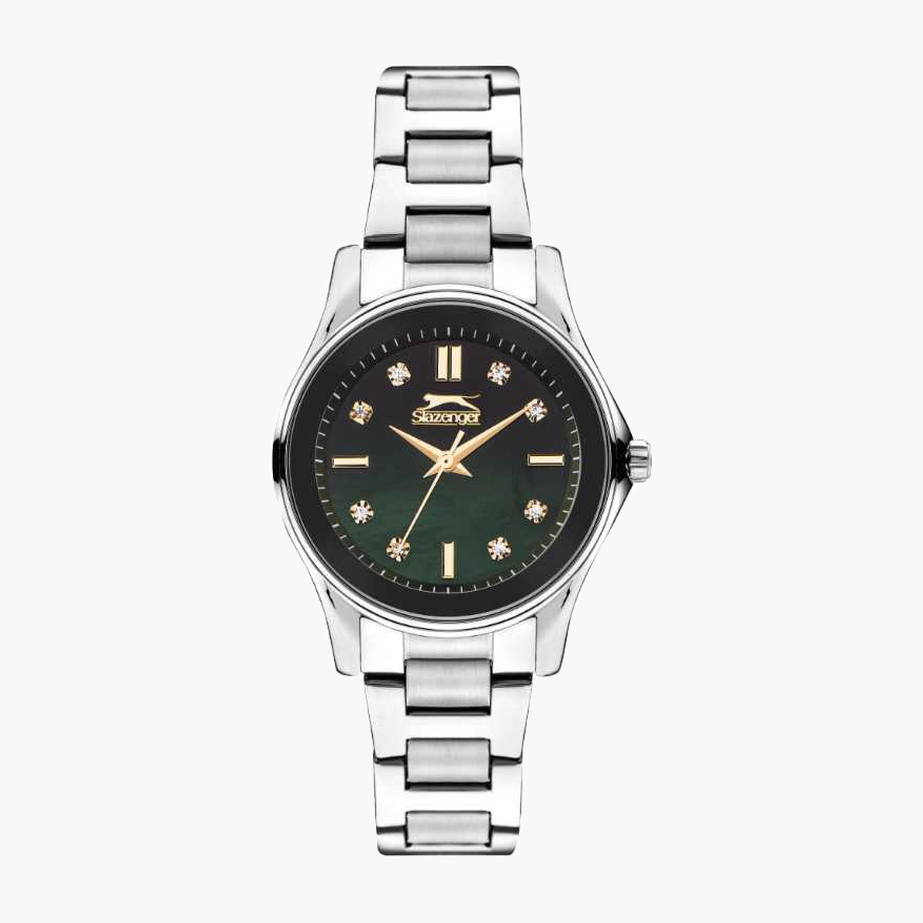 سلازنغر- ساعة نسائية 32 مم موب تناظرية سوار معدني لون أخضر-women-watchesandjewellery-watches-image-1
