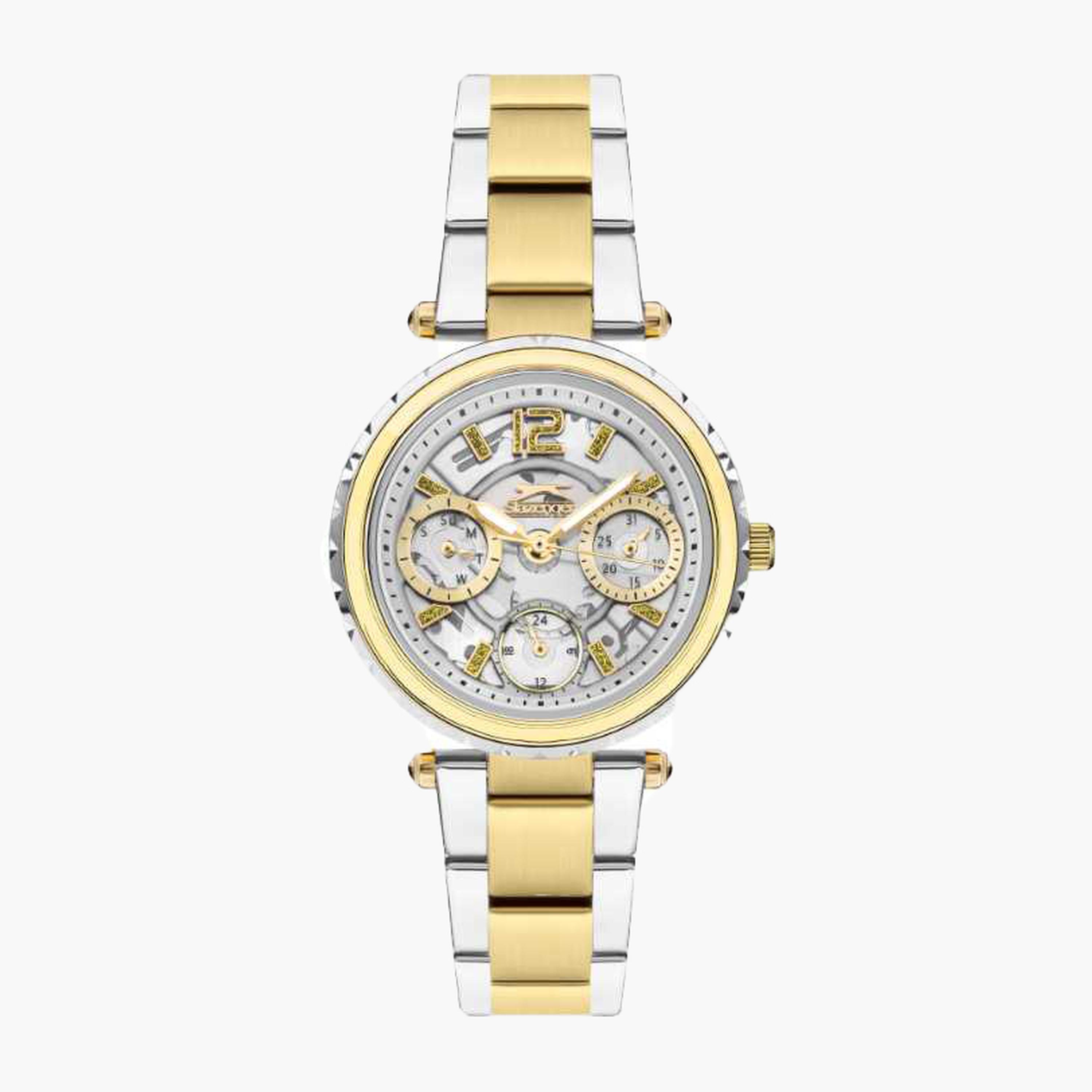 سلازنغر- ساعة نسائية 32 مم كرونوغراف سوار معدني لون ذهبي-women-watchesandjewellery-watches-image-1