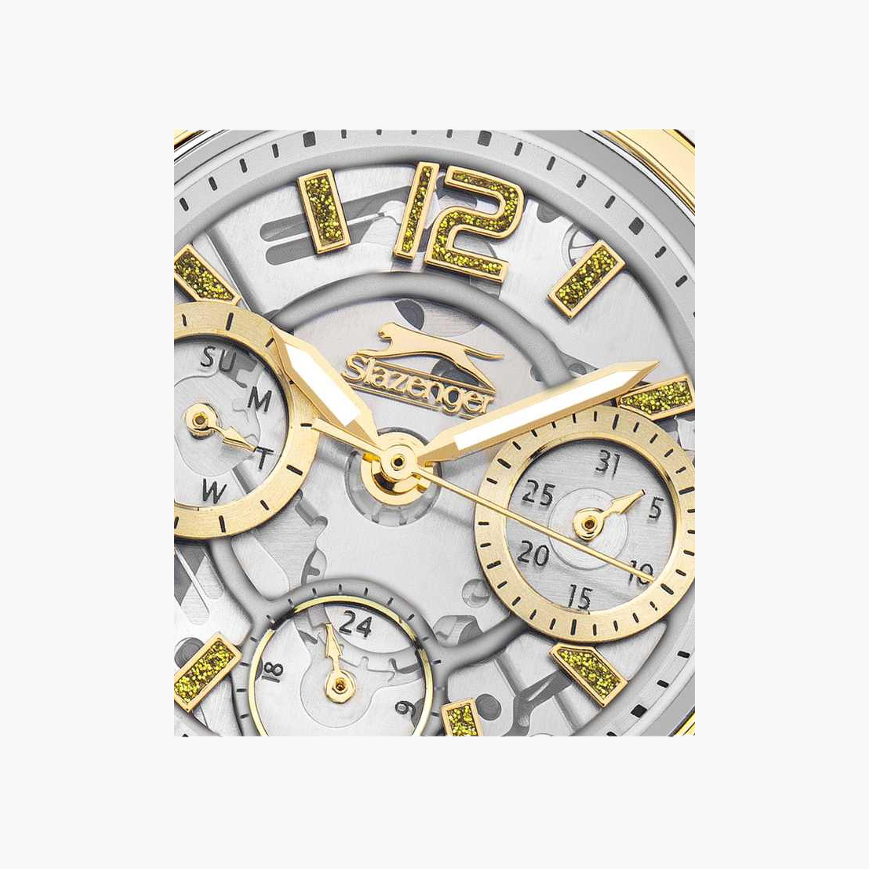 سلازنغر- ساعة نسائية 32 مم كرونوغراف سوار معدني لون ذهبي-women-watchesandjewellery-watches-image-5
