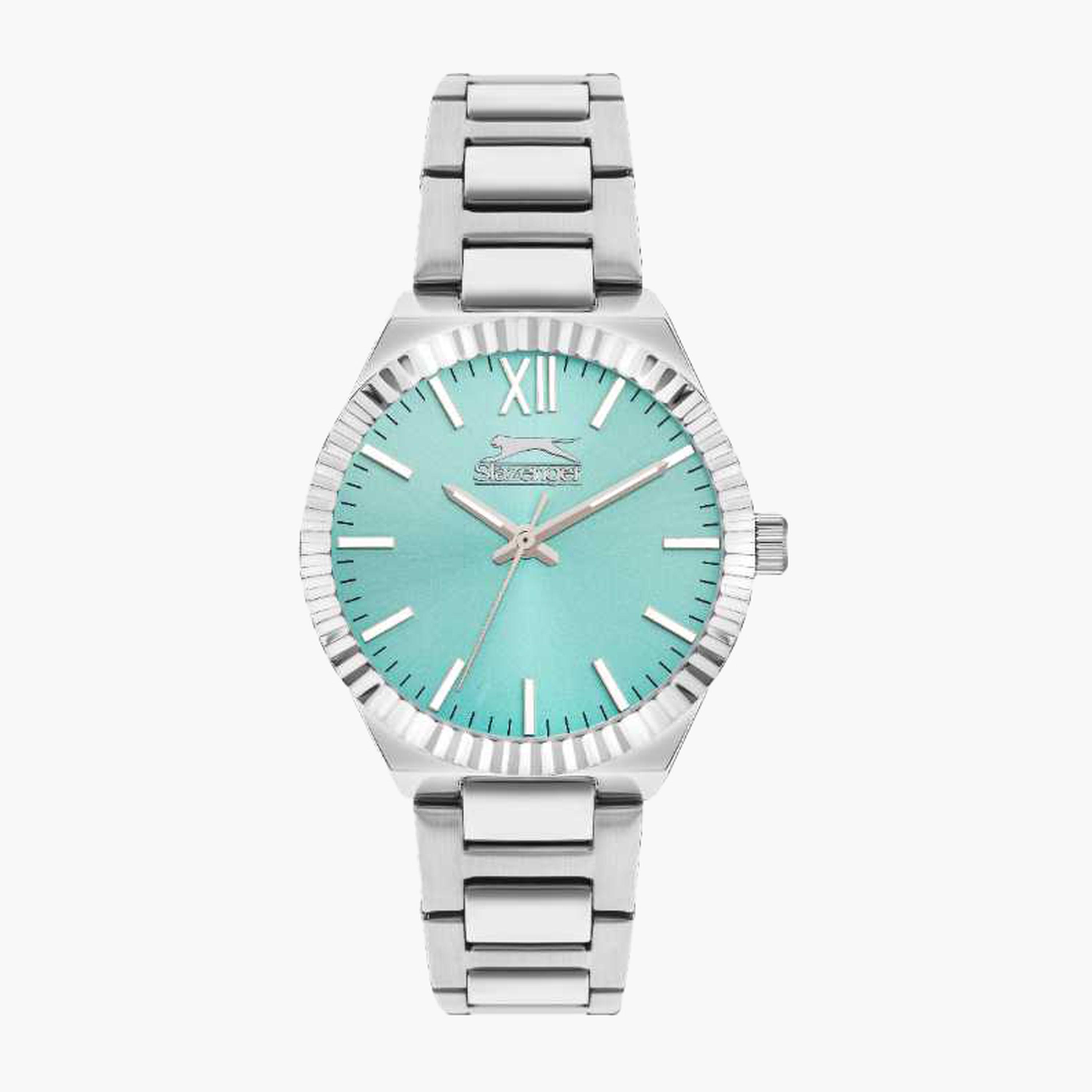 سلازنغر- ساعة نسائية 34 مم تناظرية سوار معدني لون أزرق-women-watchesandjewellery-watches-image-1