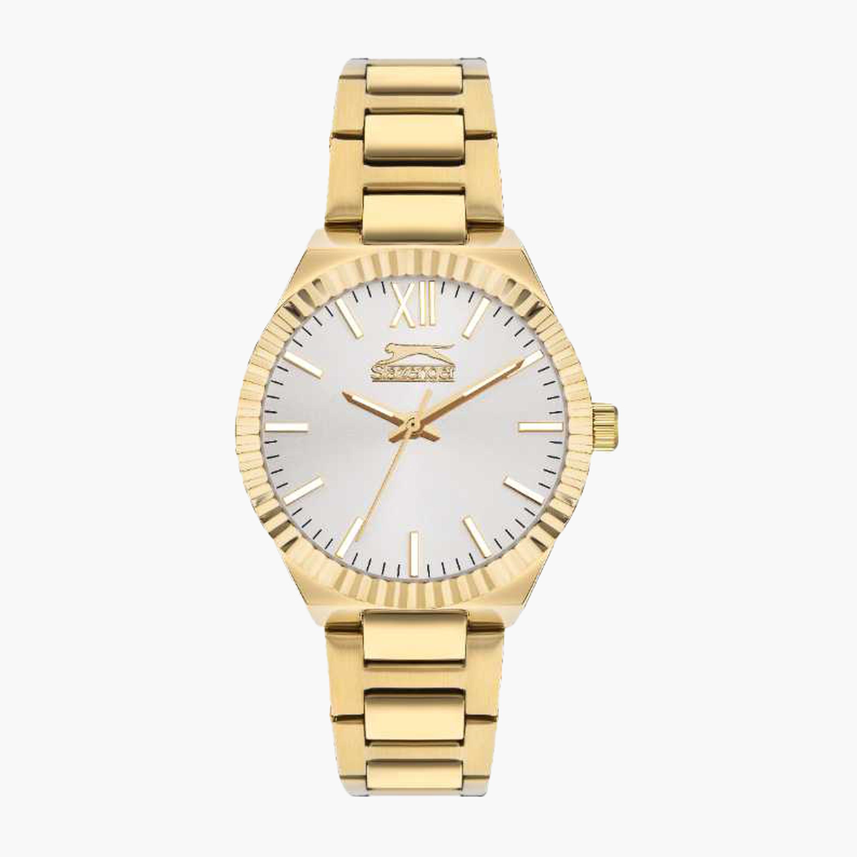 سلازنغر- ساعة نسائية 34 مم تناظرية سوار معدني لون فضي-women-watchesandjewellery-watches-image-1