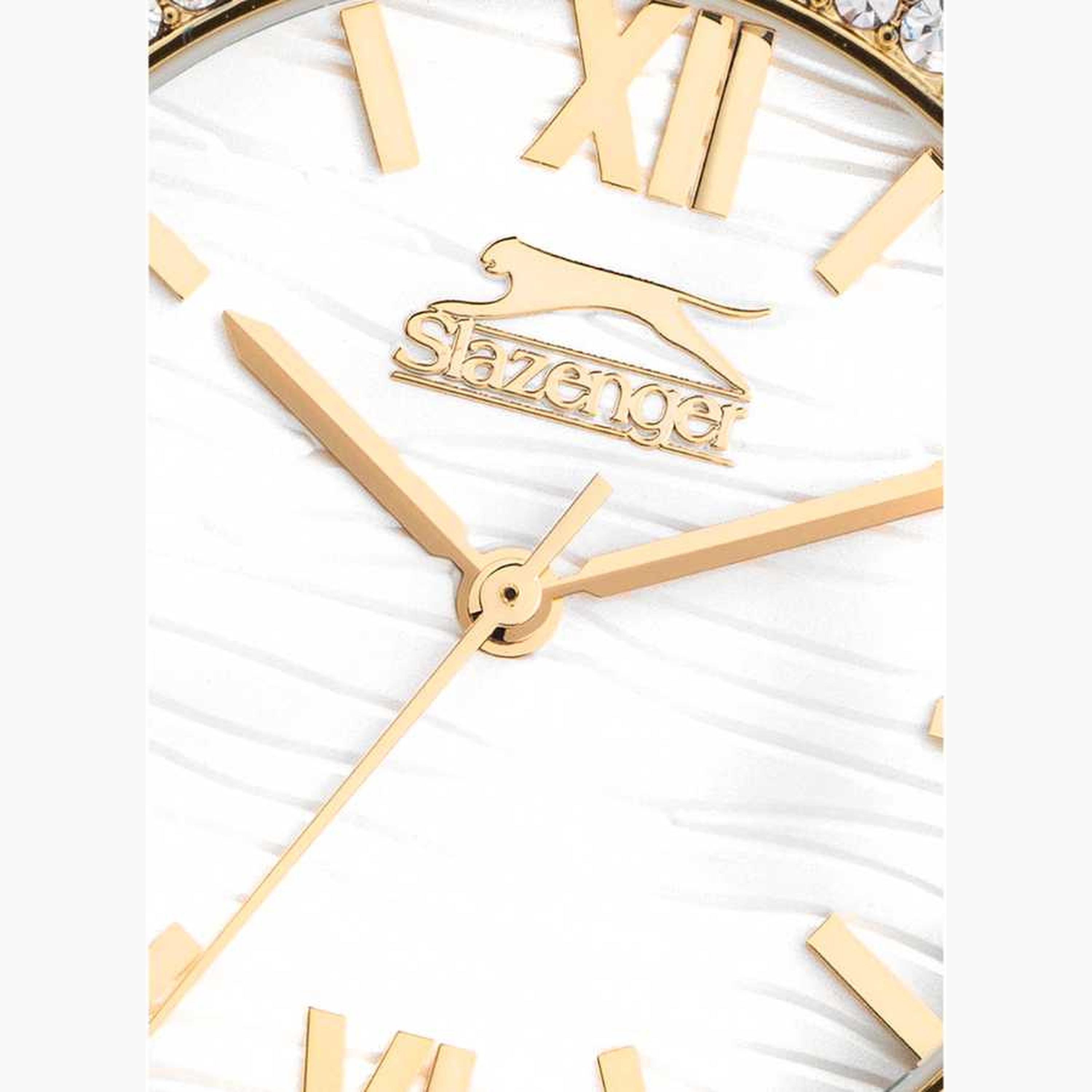 سلازنغر- ساعة نسائية 35 مم تناظرية سوار معدني لون أبيض-women-watchesandjewellery-watches-image-5