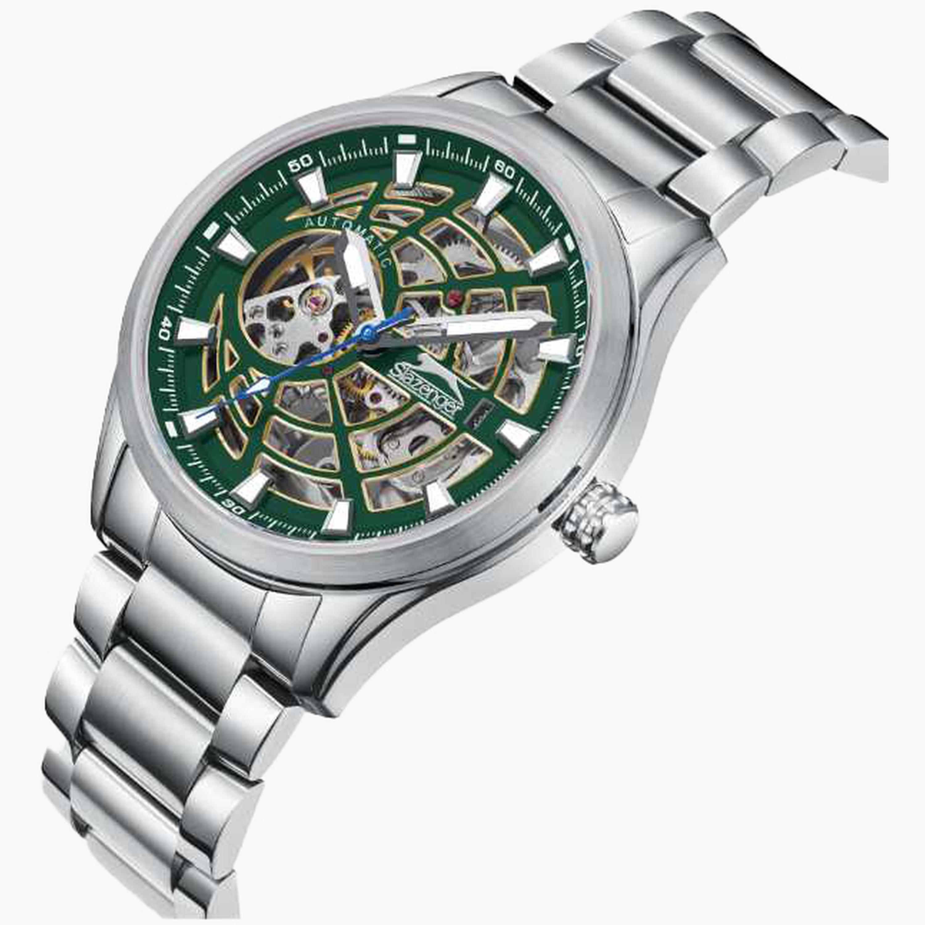 Slazenger Men's 43MM Silver Automatic Metal Strap Watch | SL.9.2411.1.01-men-watchesandjewellery-watches-image-2