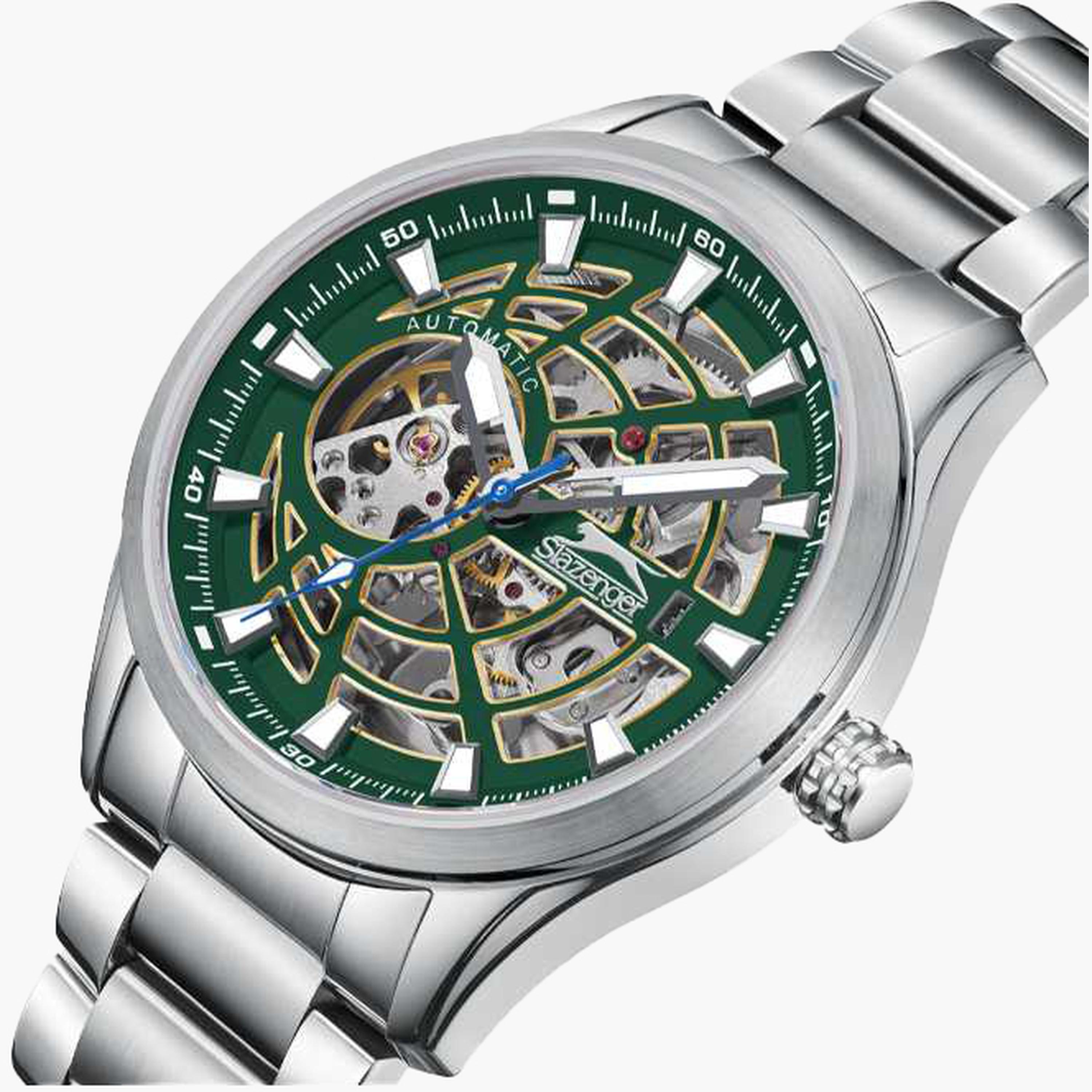 Slazenger Men's 43MM Silver Automatic Metal Strap Watch | SL.9.2411.1.01-men-watchesandjewellery-watches-image-6
