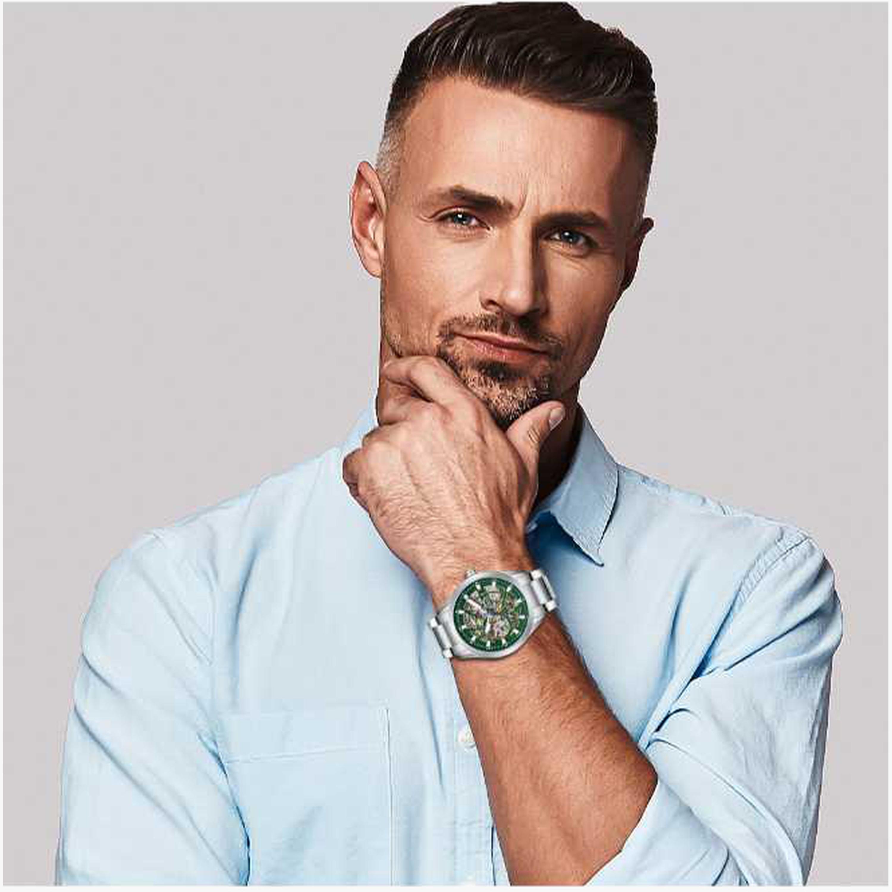 Slazenger Men's 43MM Silver Automatic Metal Strap Watch | SL.9.2411.1.01-men-watchesandjewellery-watches-image-7