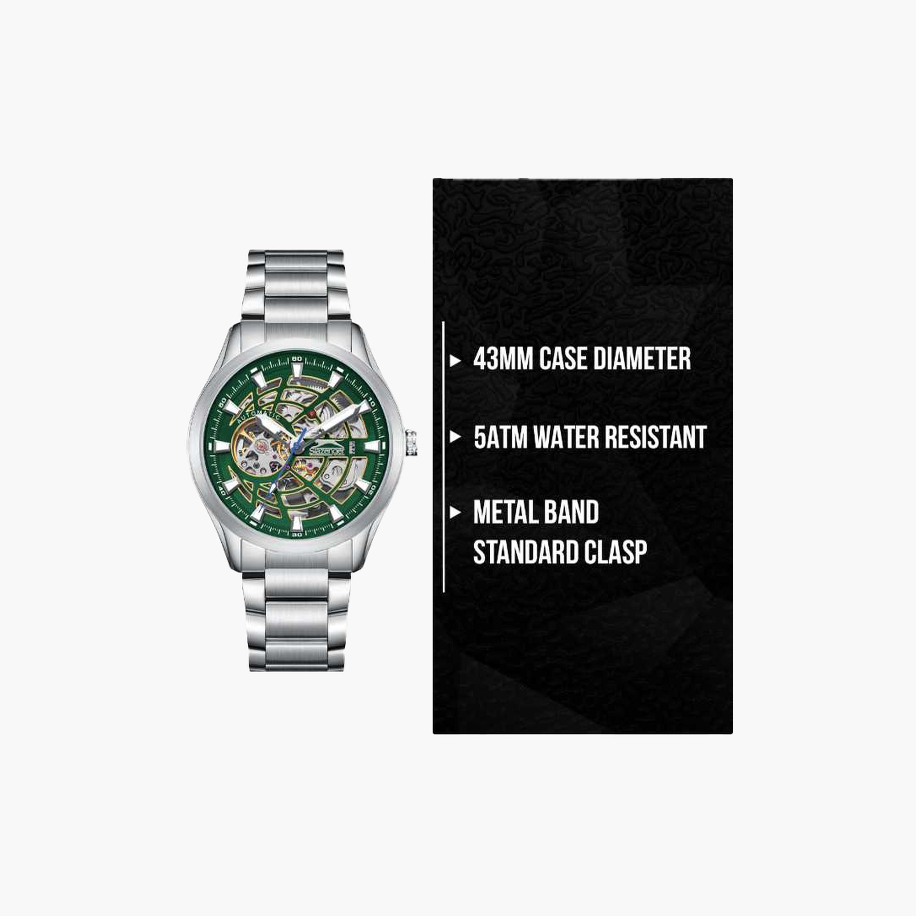 Slazenger Men's 43MM Silver Automatic Metal Strap Watch | SL.9.2411.1.01-men-watchesandjewellery-watches-image-9