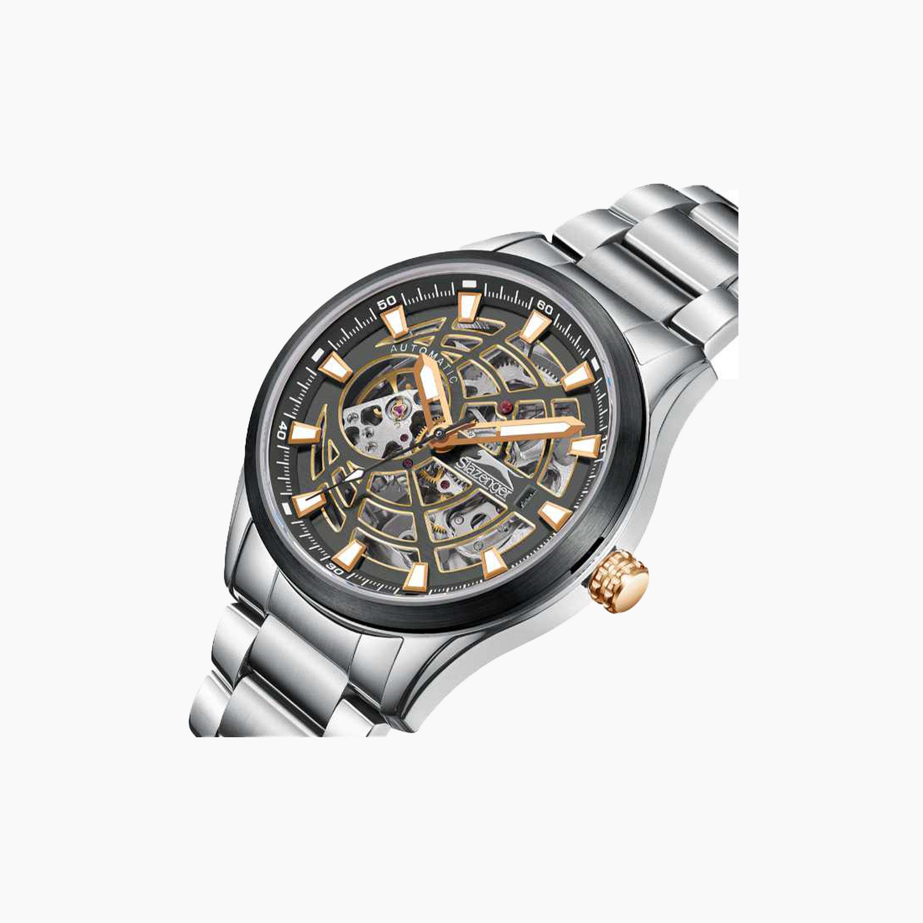 Slazenger Men's 43MM Silver Automatic Metal Strap Watch | SL.9.2411.1.04-men-watchesandjewellery-watches-image-6