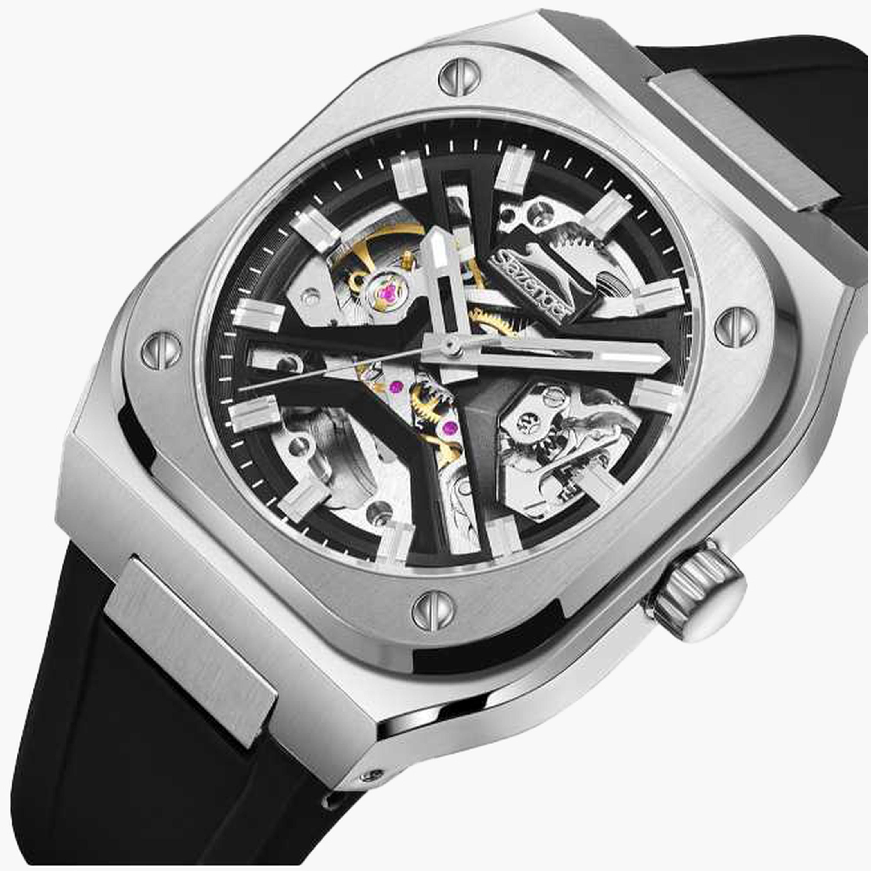 Slazenger Men's 40MM Black Automatic Silicone Strap Watch | SL.9.2415.1.01-men-watchesandjewellery-watches-image-6