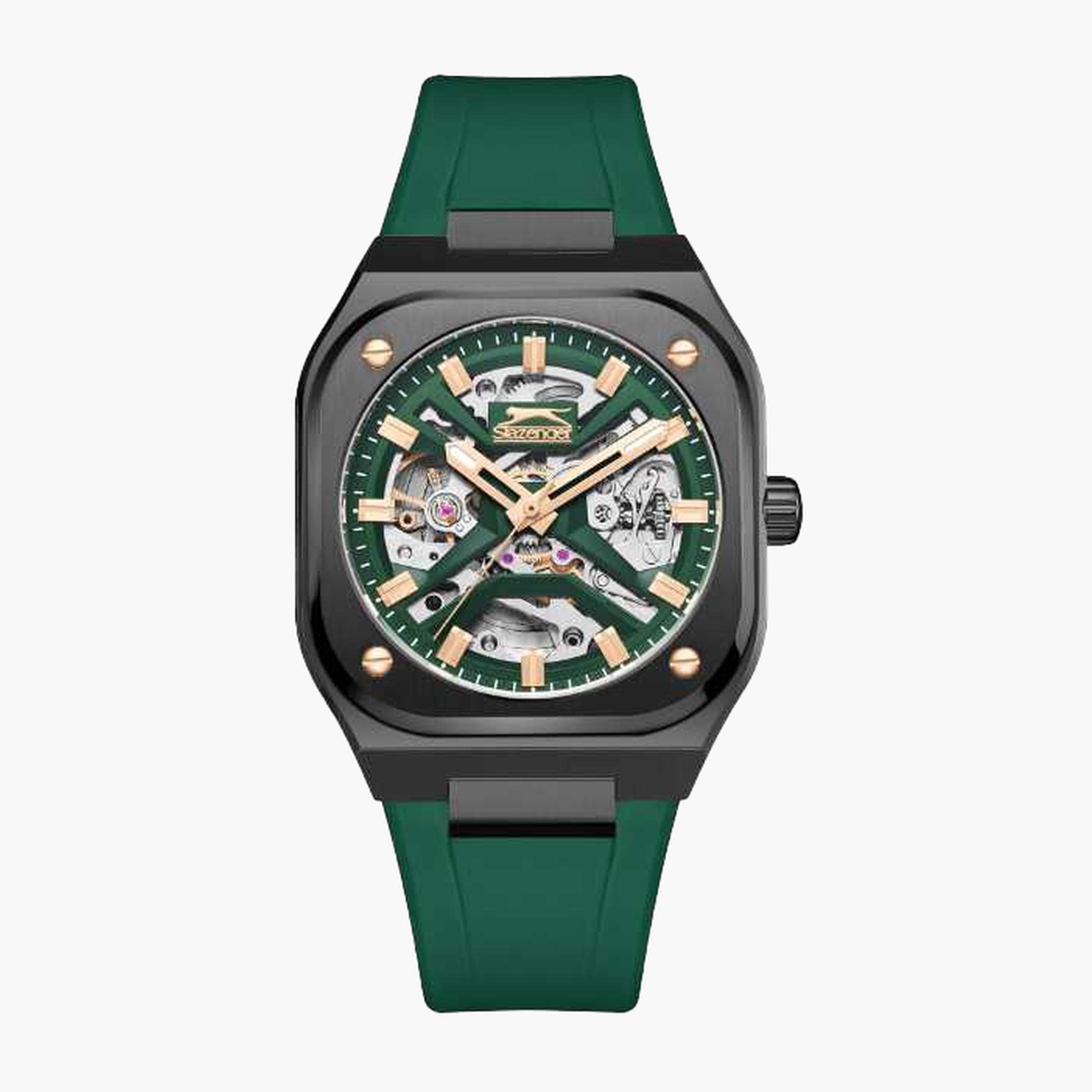Slazenger Men's 40MM Green Automatic Silicone Strap Watch | SL.9.2415.1.02-men-watchesandjewellery-watches-image-1