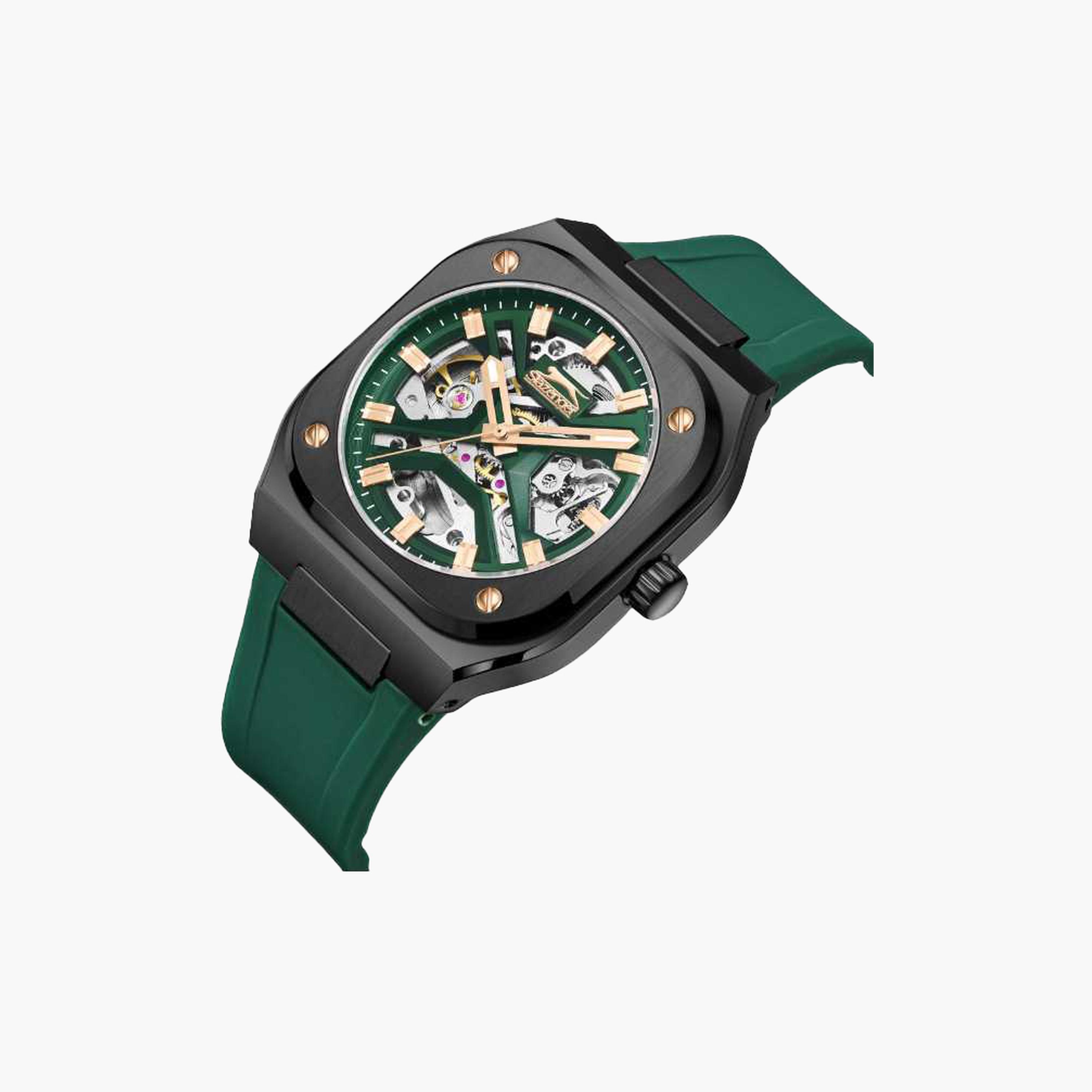 Slazenger Men's 40MM Green Automatic Silicone Strap Watch | SL.9.2415.1.02-men-watchesandjewellery-watches-image-4