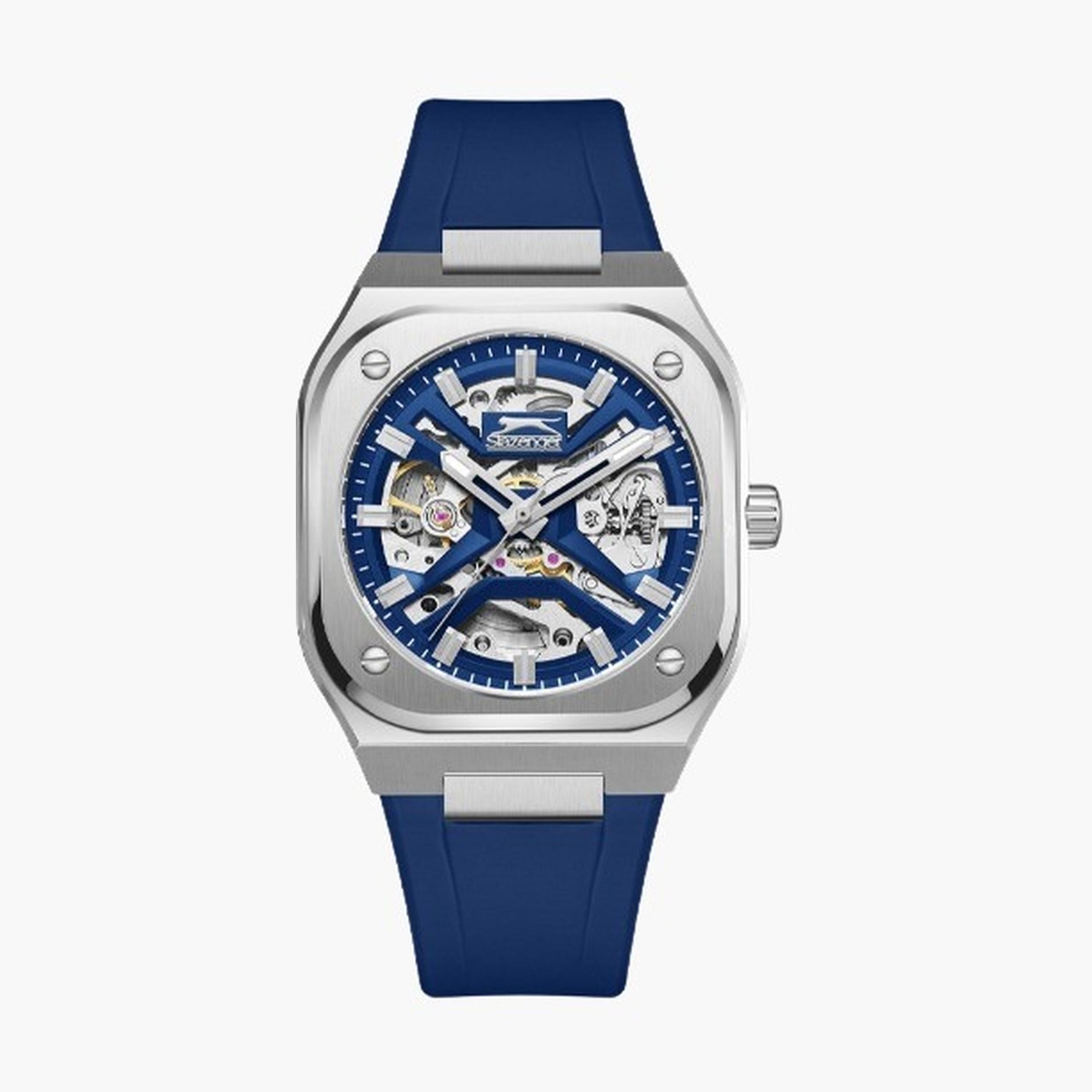 سلازنغر- ساعة رجالية 40 مم أوتوماتيكية سوار سيليكون لون أزرق-men-watchesandjewellery-watches-image-9