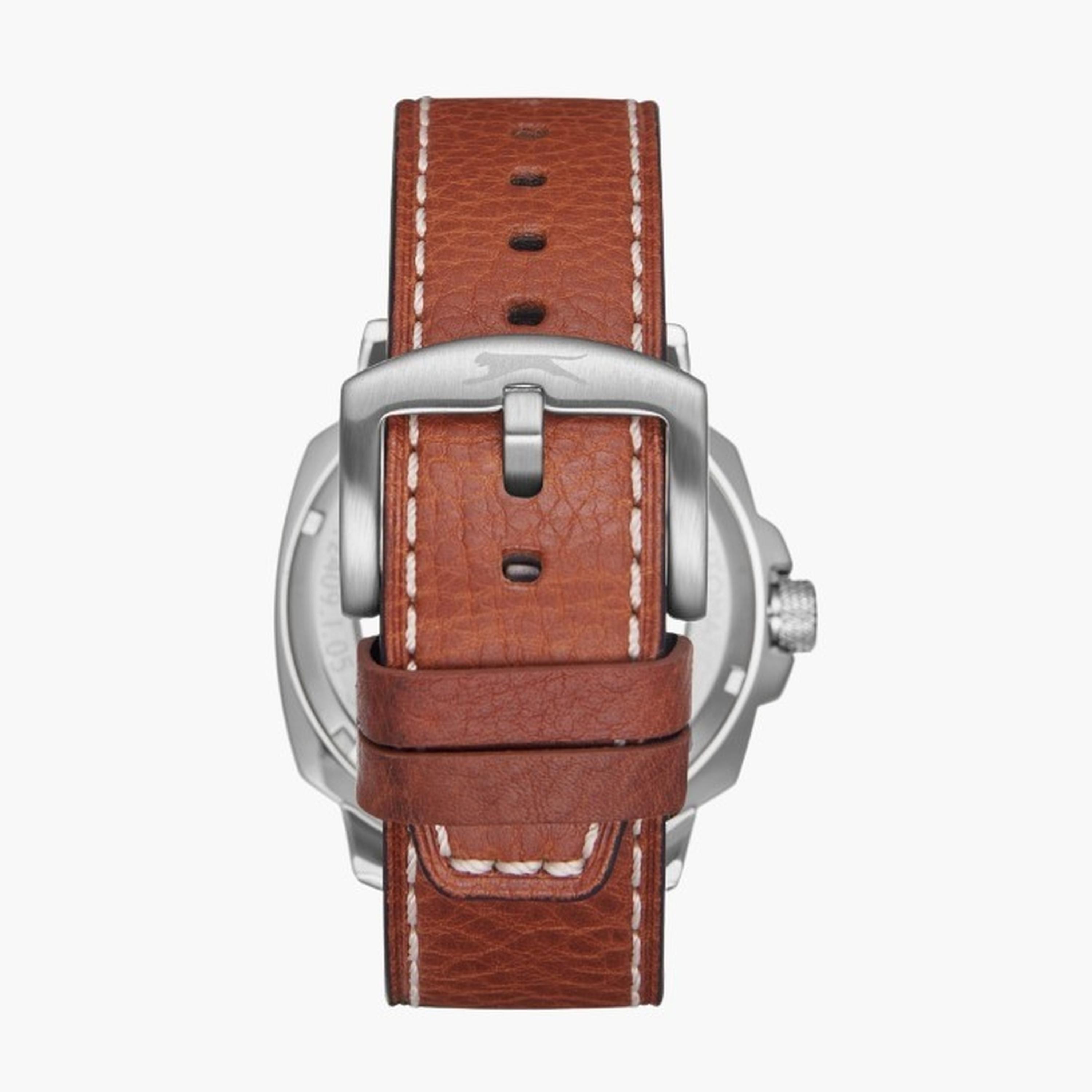 سلازنغر- ساعة رجالية 44 مم أوتوماتيكية سوار جلدي لون أزرق-men-watchesandjewellery-watches-image-2
