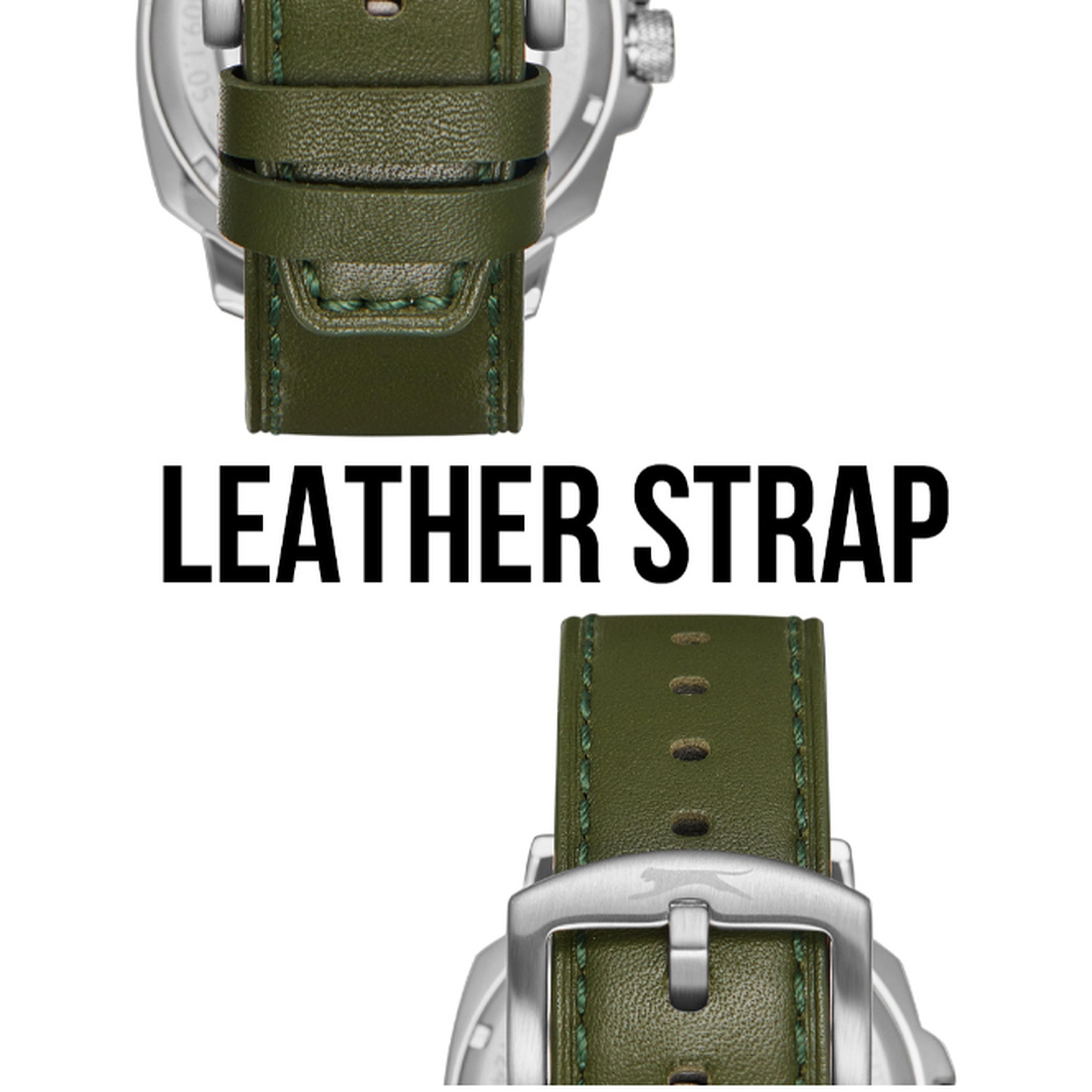 Slazenger Men's 44MM Green Automatic Leather Strap Watch | SL.9.2409.1.03-men-watchesandjewellery-watches-image-5