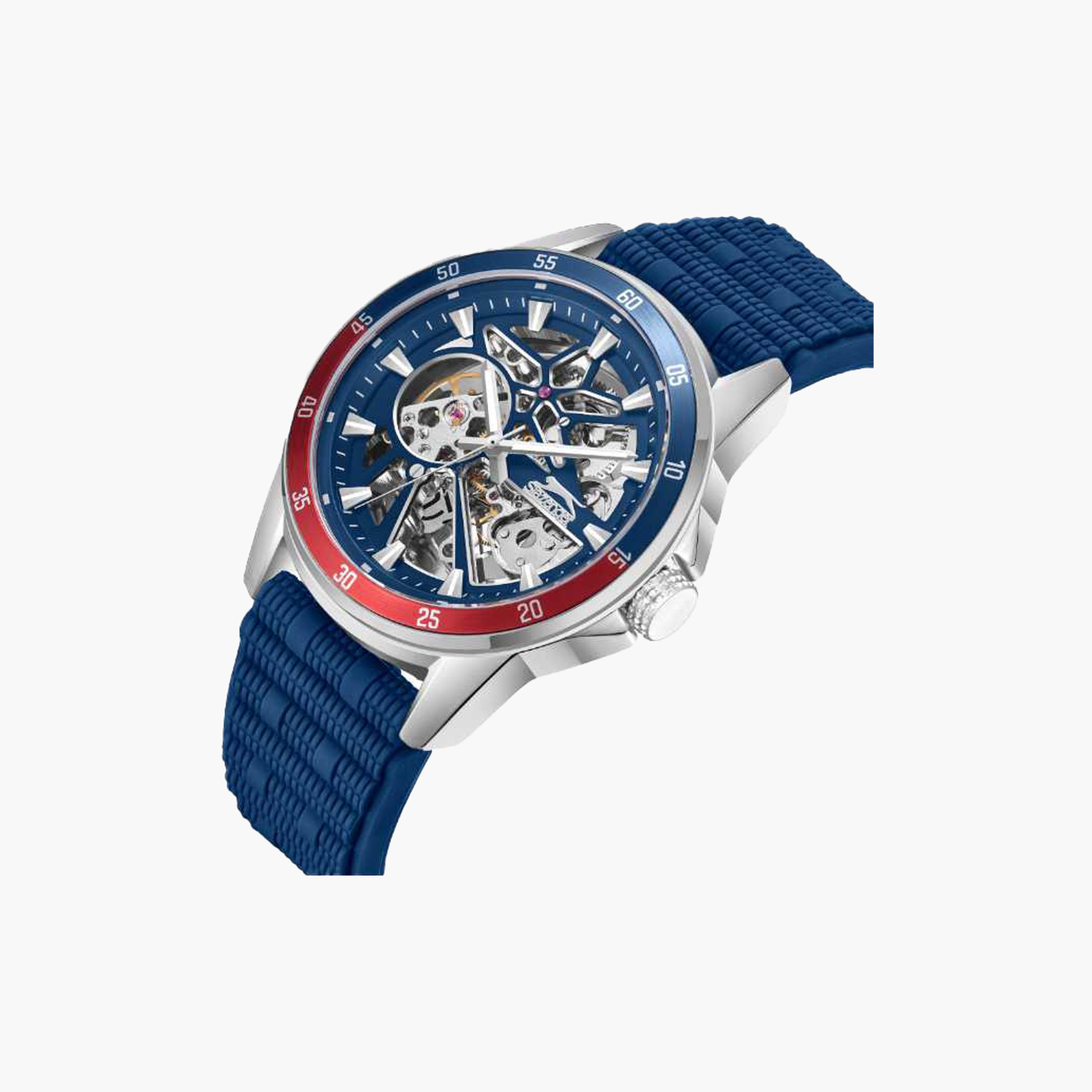 سلازنغر- ساعة رجالية 44 مم أوتوماتيكية سوار سيليكون لون أزرق-men-watchesandjewellery-watches-image-2