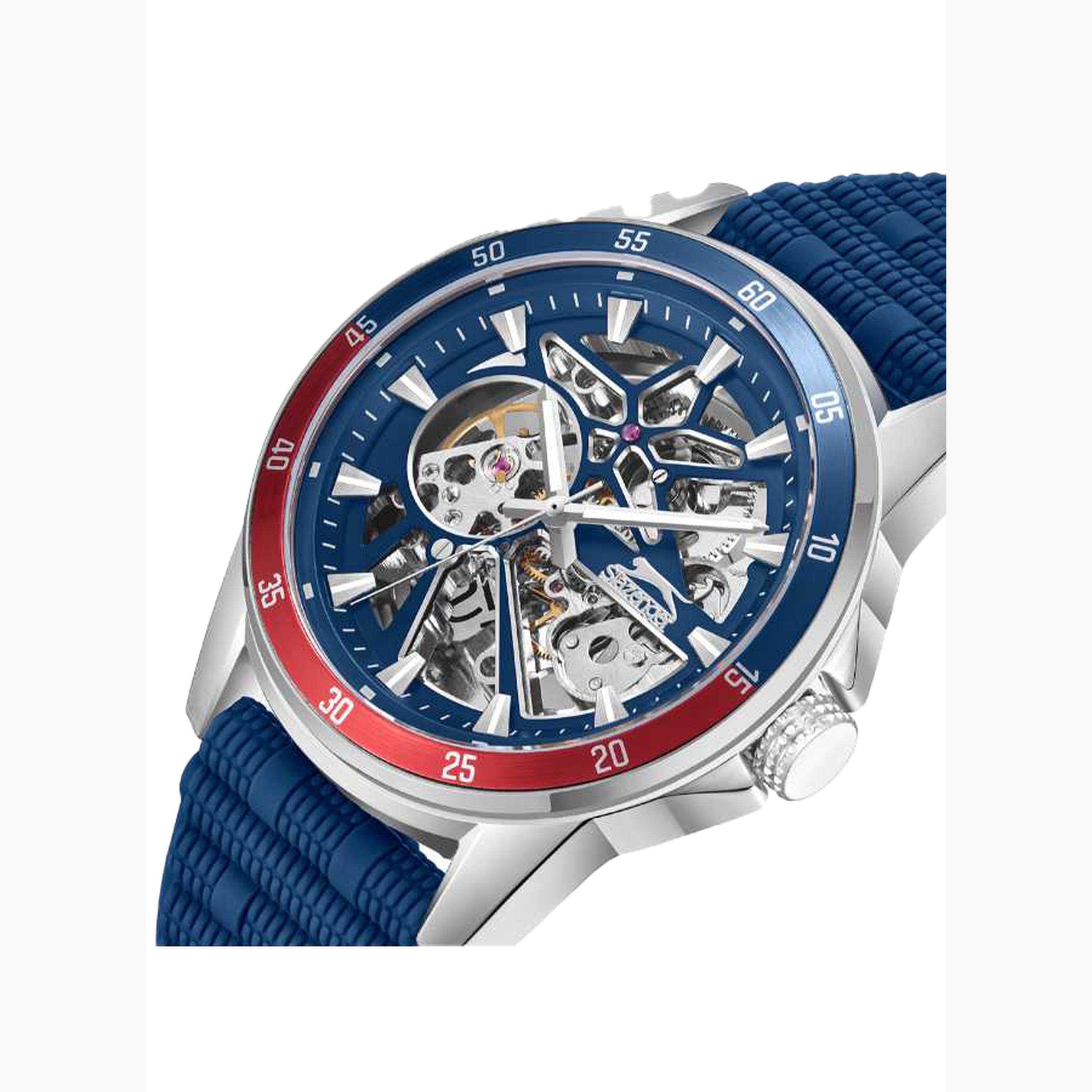 سلازنغر- ساعة رجالية 44 مم أوتوماتيكية سوار سيليكون لون أزرق-men-watchesandjewellery-watches-image-6