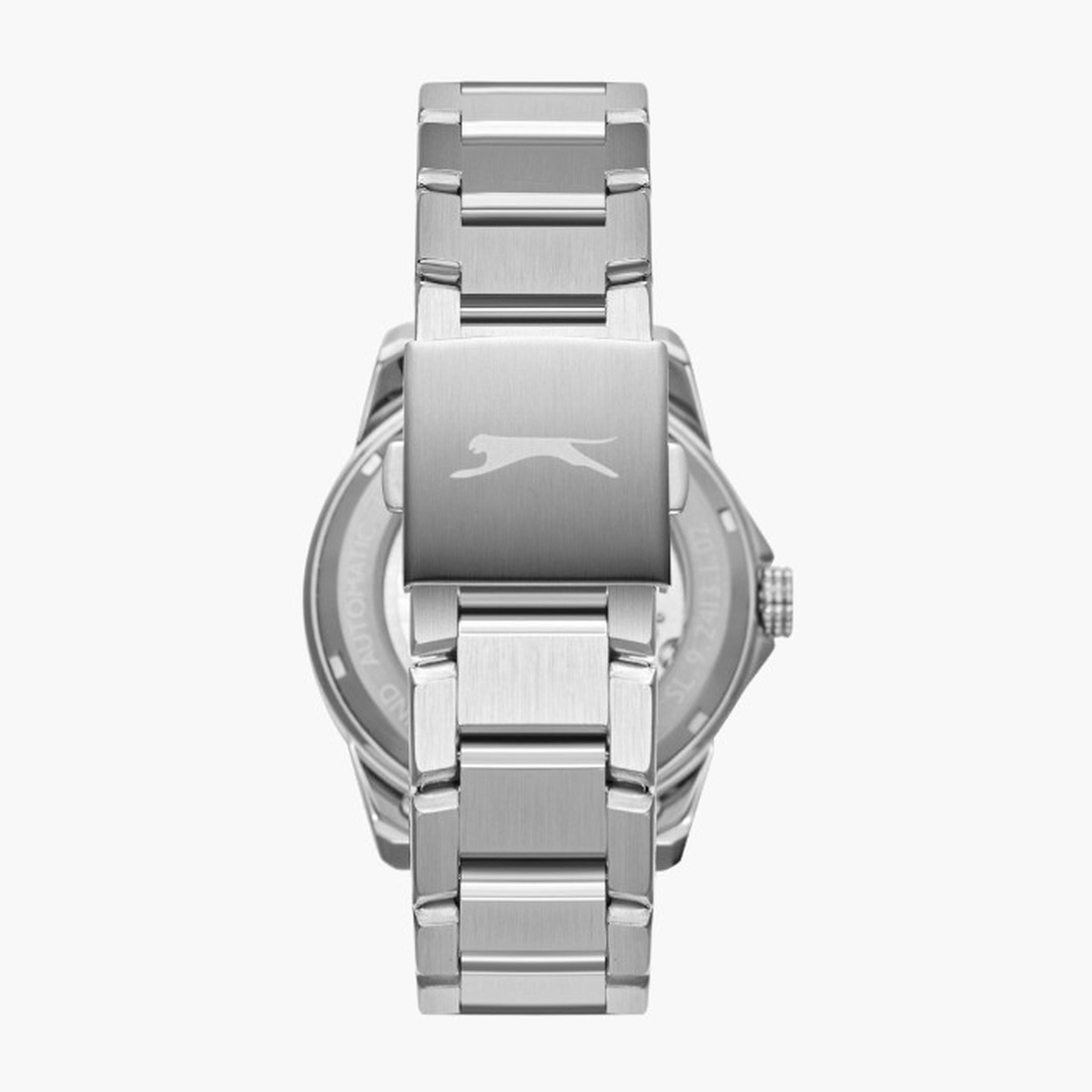 سلازنغر- ساعة رجالية 44 مم أوتوماتيكية سوار معدني لون أزرق-men-watchesandjewellery-watches-image-2