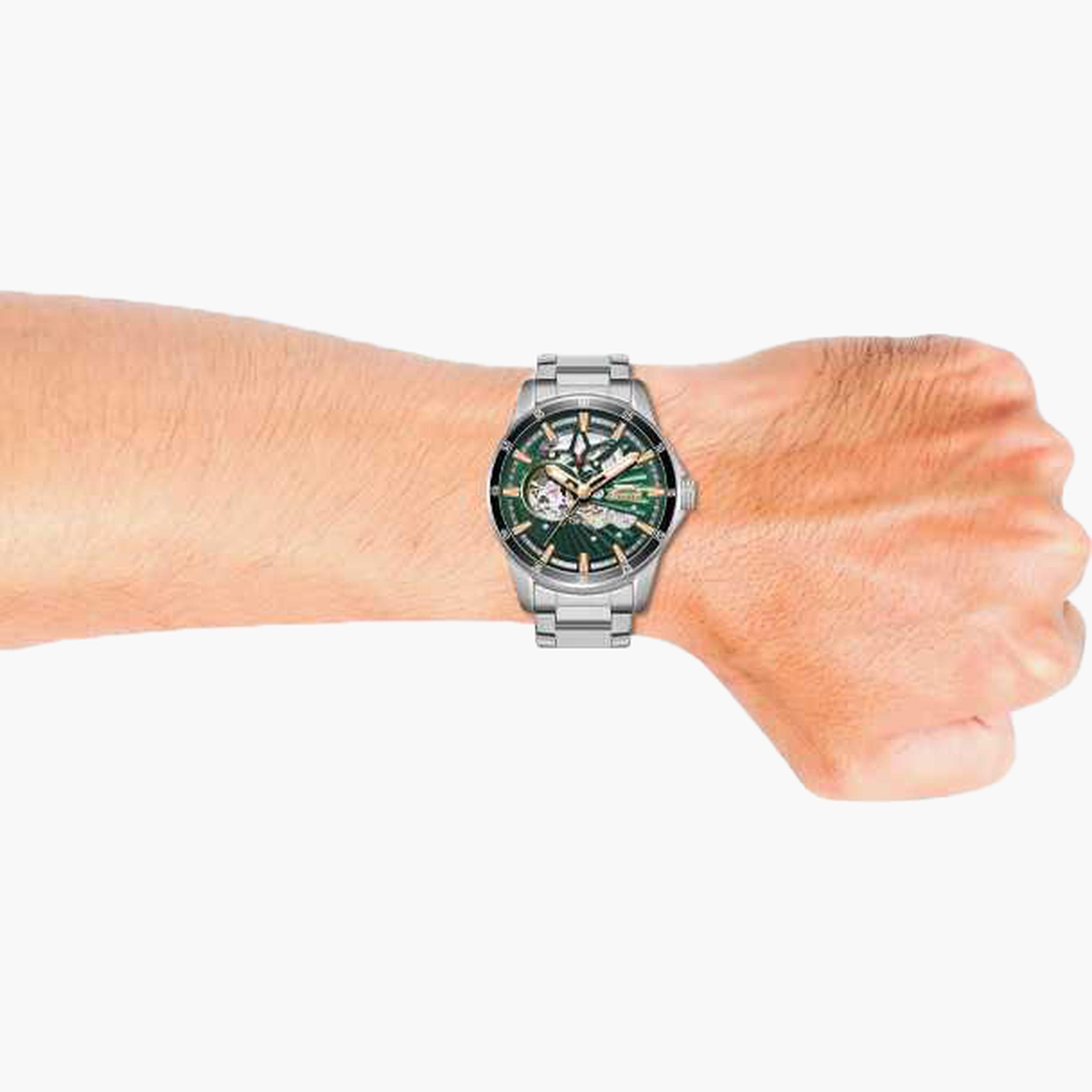 سلازنغر- ساعة رجالية 44 مم أوتوماتيكية سوار معدني لون أخضر غامق-men-watchesandjewellery-watches-image-8