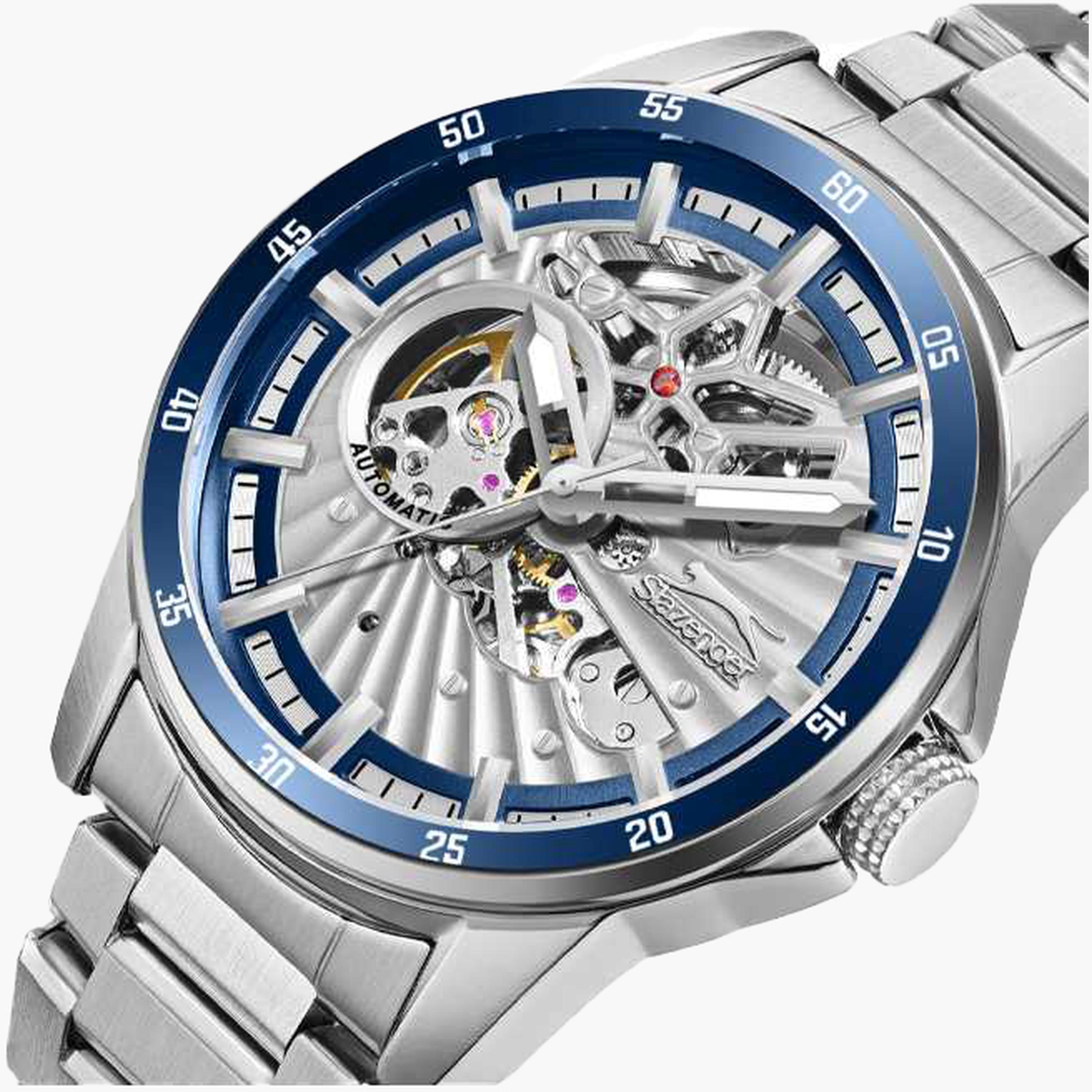 Slazenger Men's 44MM Silver Automatic Metal Strap Watch | SL.9.2413.1.04-men-watchesandjewellery-watches-image-6
