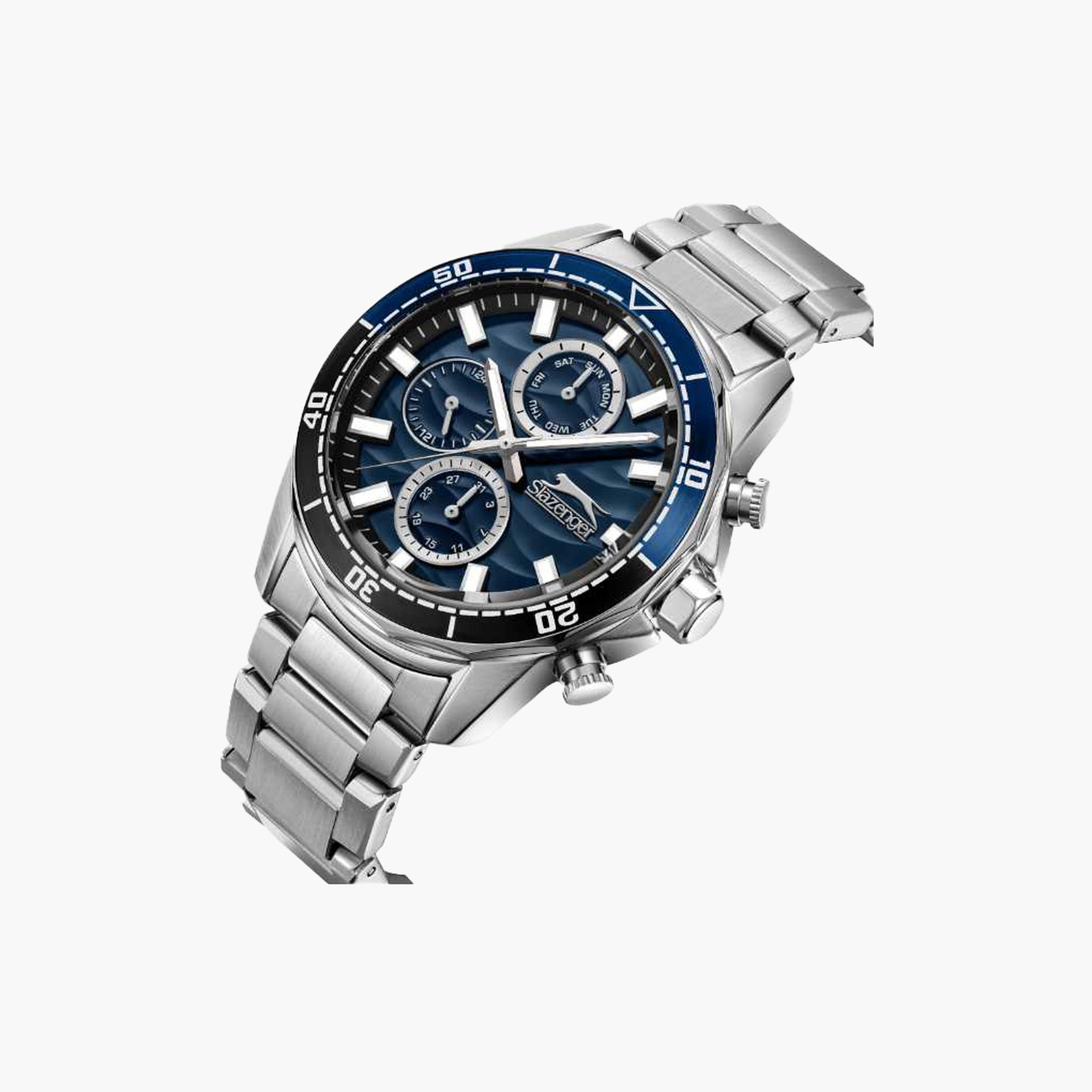 Slazenger Men's 41.5MM Silver Chronograph Metal Strap Watch | SL.9.2396.2.01-men-watchesandjewellery-watches-image-2