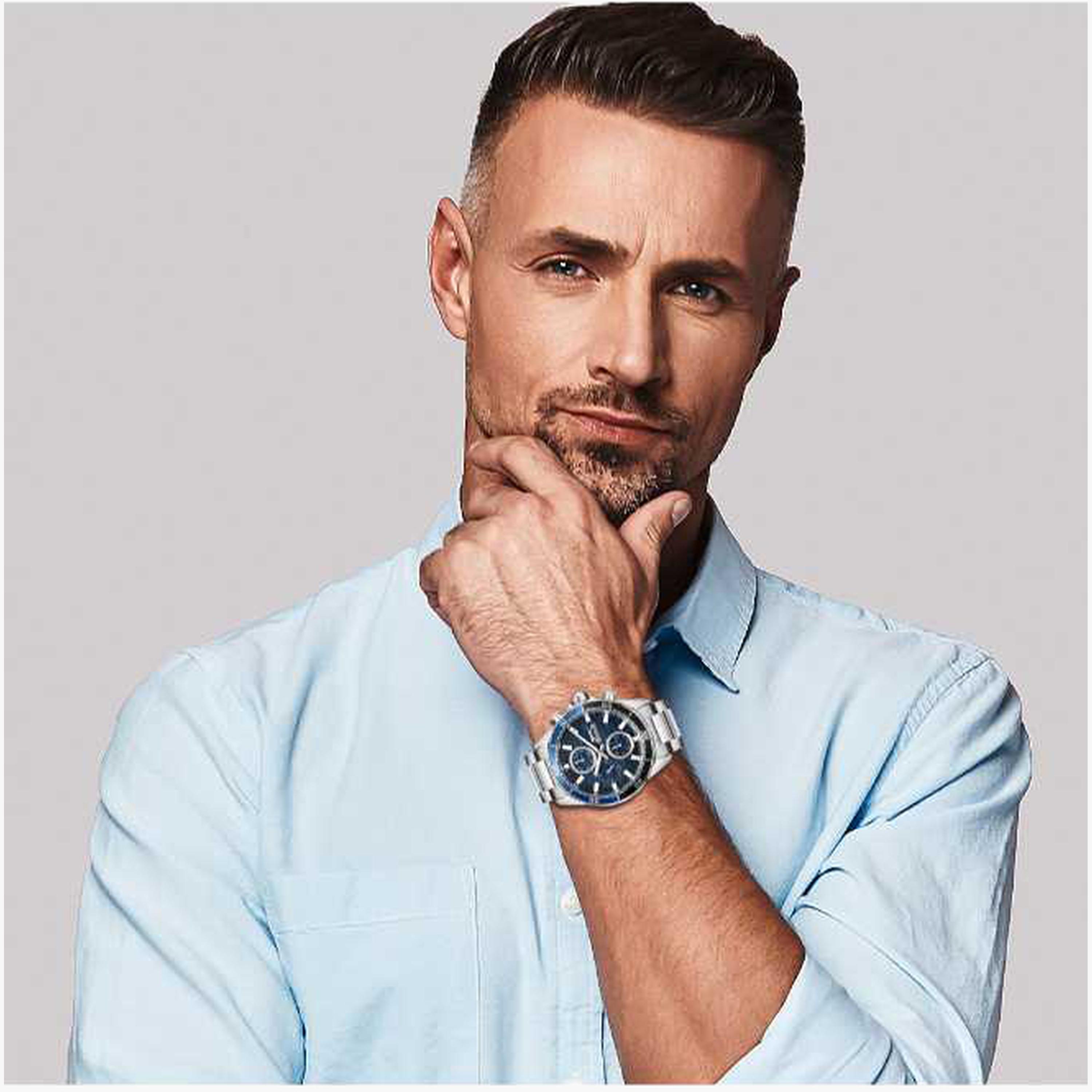 Slazenger Men's 41.5MM Silver Chronograph Metal Strap Watch | SL.9.2396.2.01-men-watchesandjewellery-watches-image-7