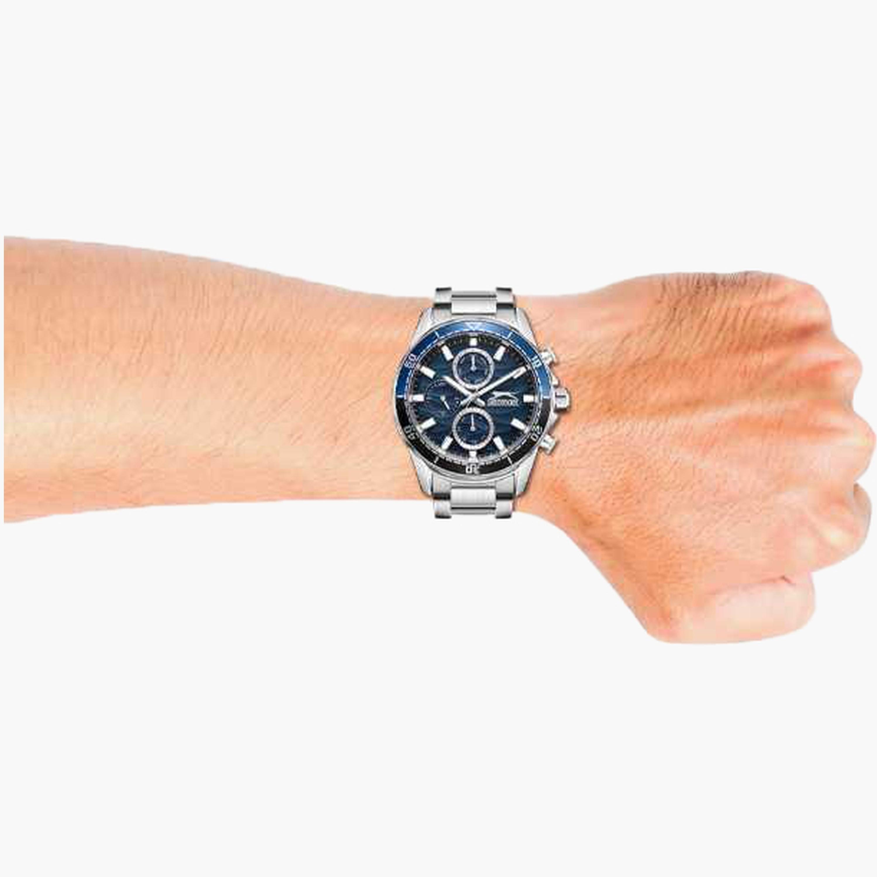 Slazenger Men's 41.5MM Silver Chronograph Metal Strap Watch | SL.9.2396.2.01-men-watchesandjewellery-watches-image-8