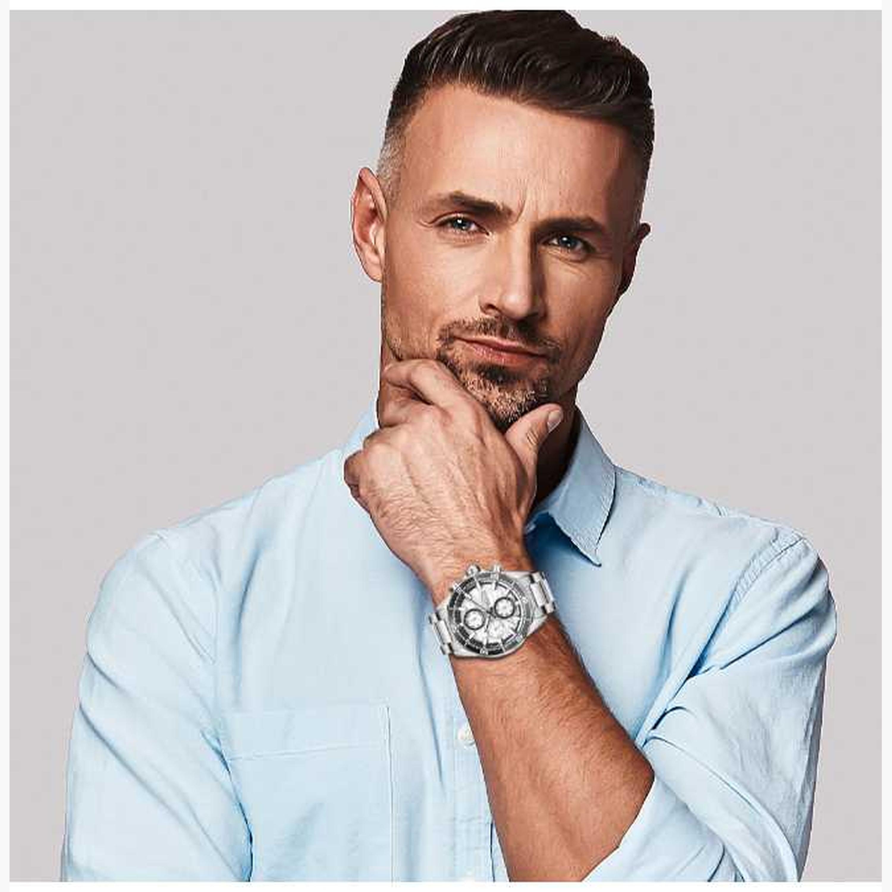 سلازنغر- ساعة رجالية كرونوغراف سوار معدني لون فضي-men-watchesandjewellery-watches-image-7